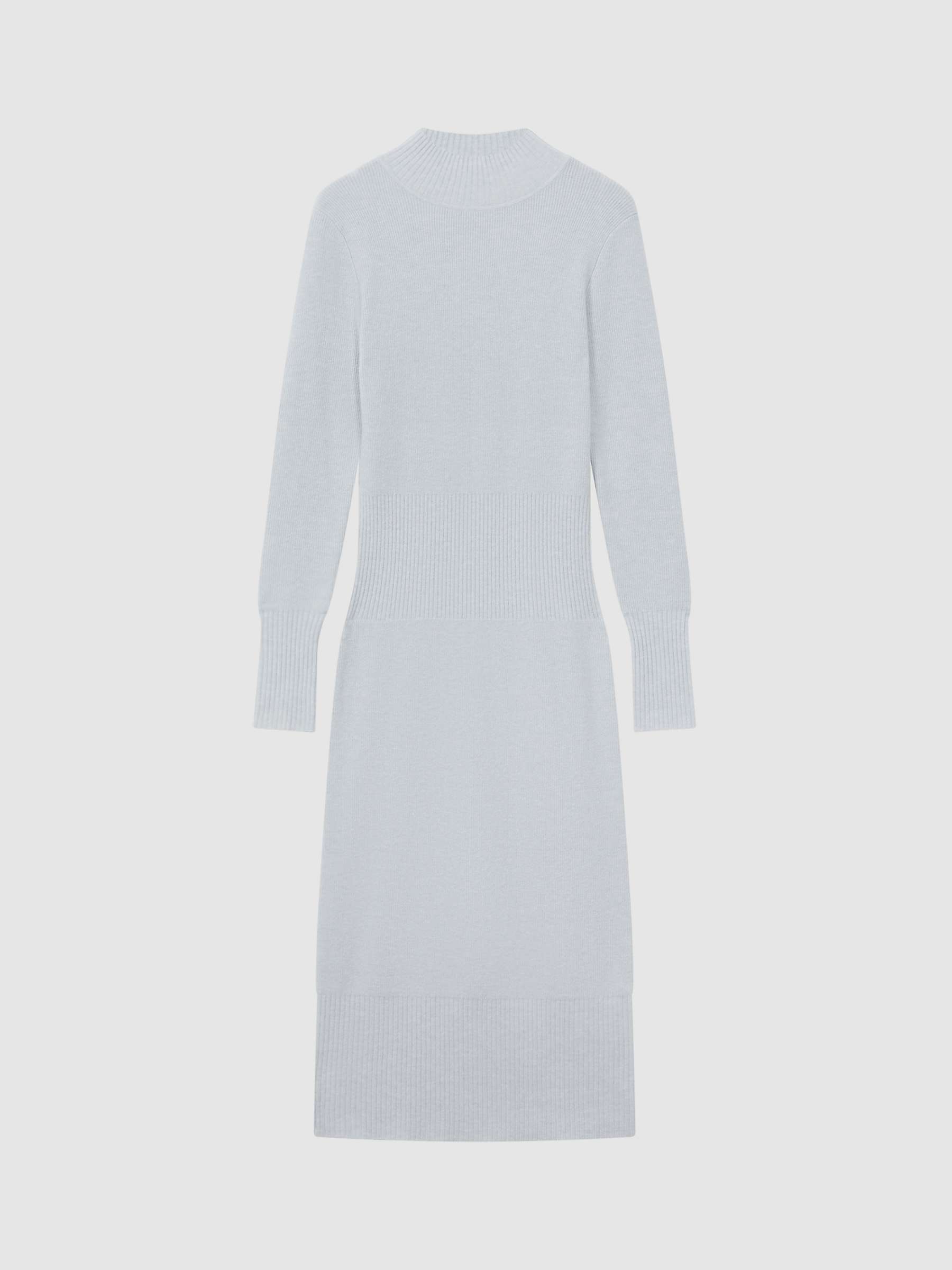 Buy Reiss Mara Bodycon Knit Wool Cashmere Blend Midi Dress, Grey Online at johnlewis.com