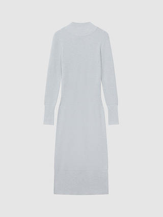 Reiss Mara Bodycon Knit Wool Cashmere Blend Midi Dress, Grey