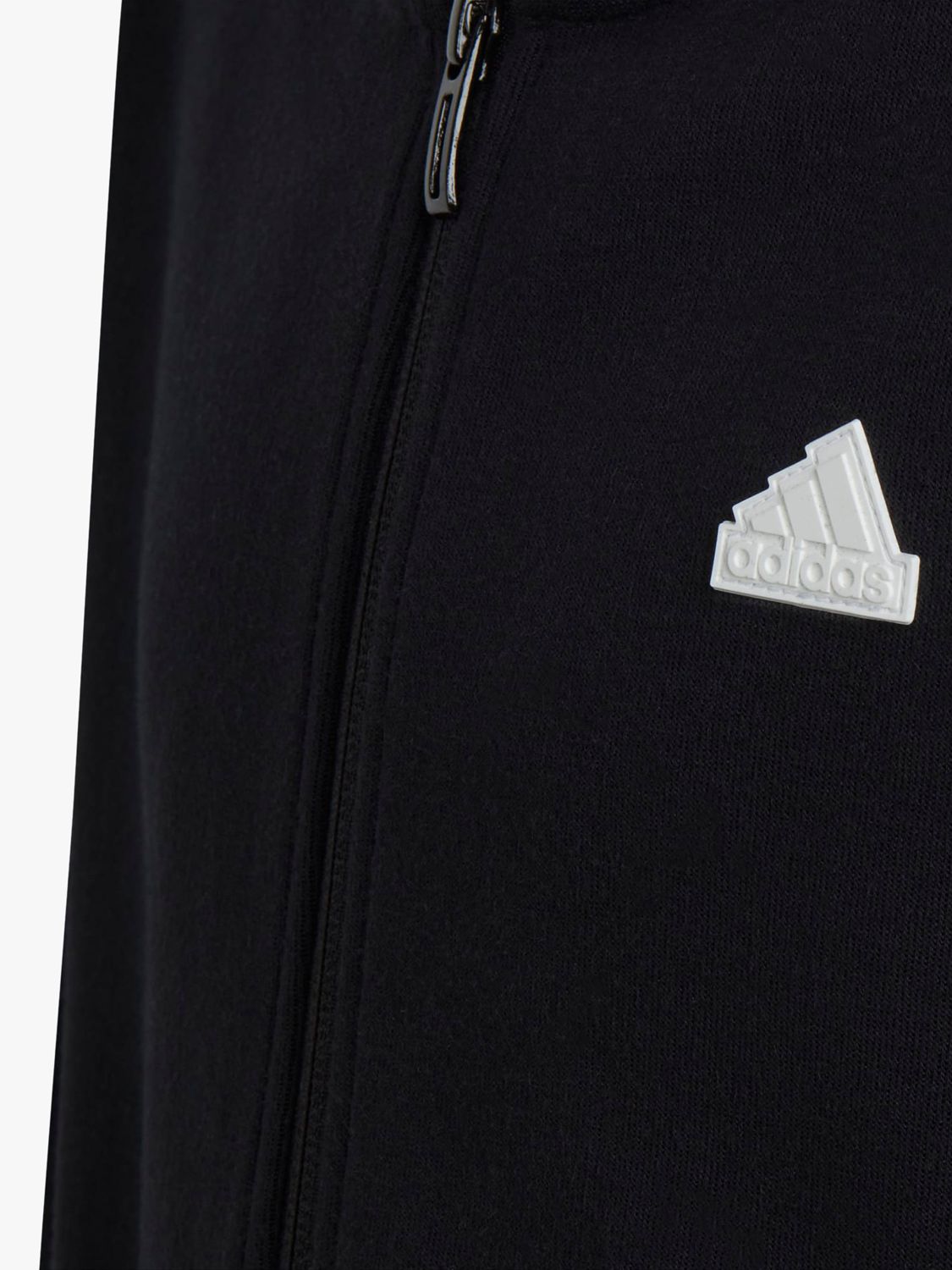 Buy adidas Kids' Future Icons 3 Stripes Full Zip Hooded Tracksuit Top, Black/White Online at johnlewis.com