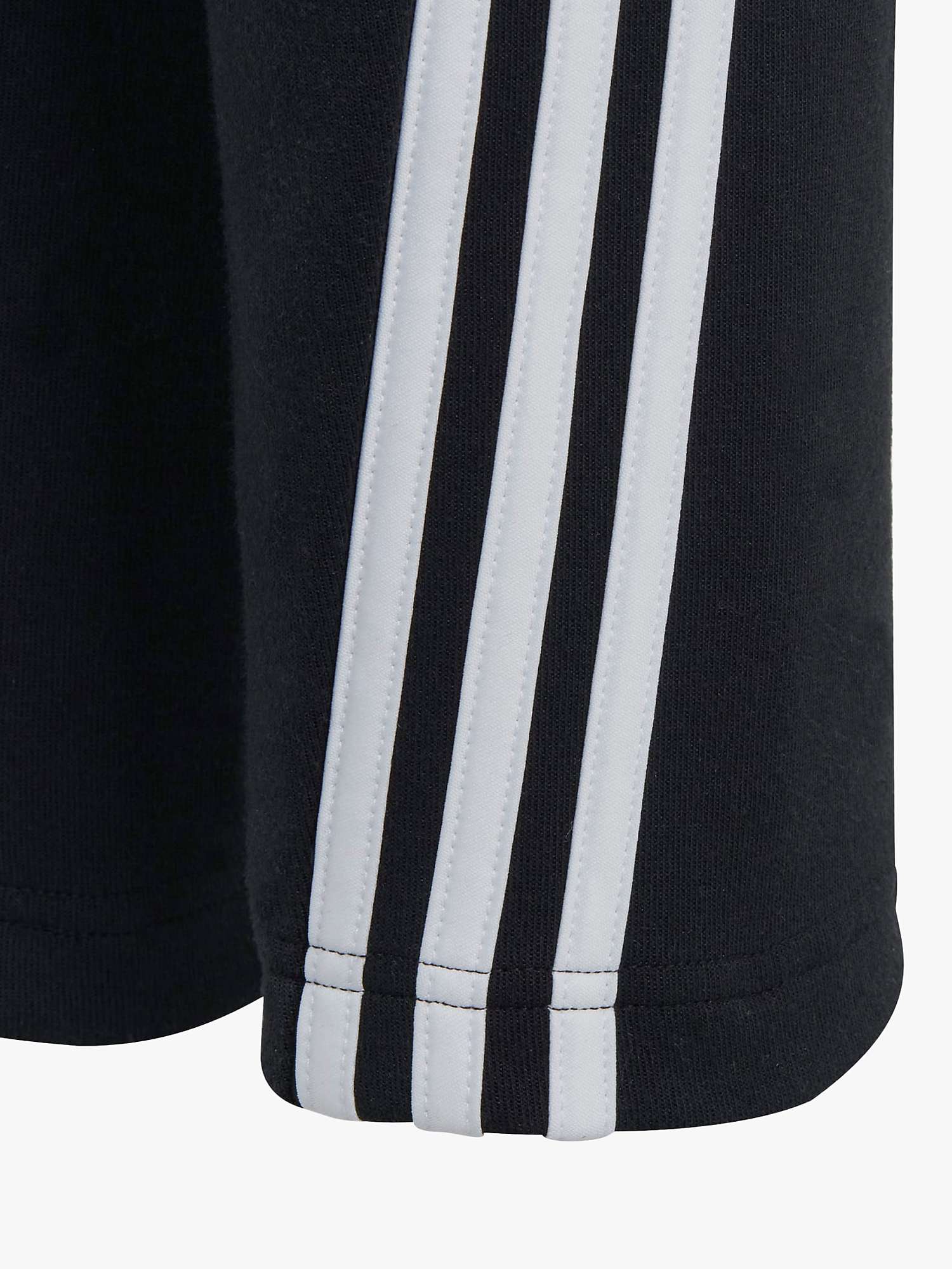 Buy adidas Kids' Future Icons 3 Stripes Joggers, Black/White Online at johnlewis.com