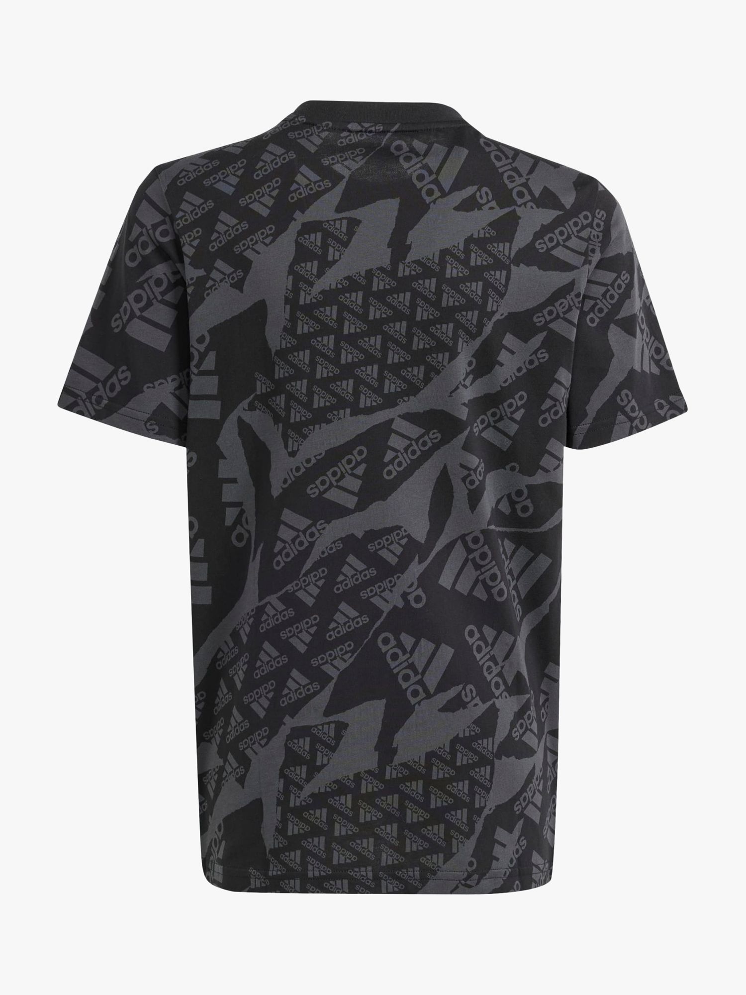Buy adidas Kids' Camo Logo T-Shirt, Camo/Black Online at johnlewis.com