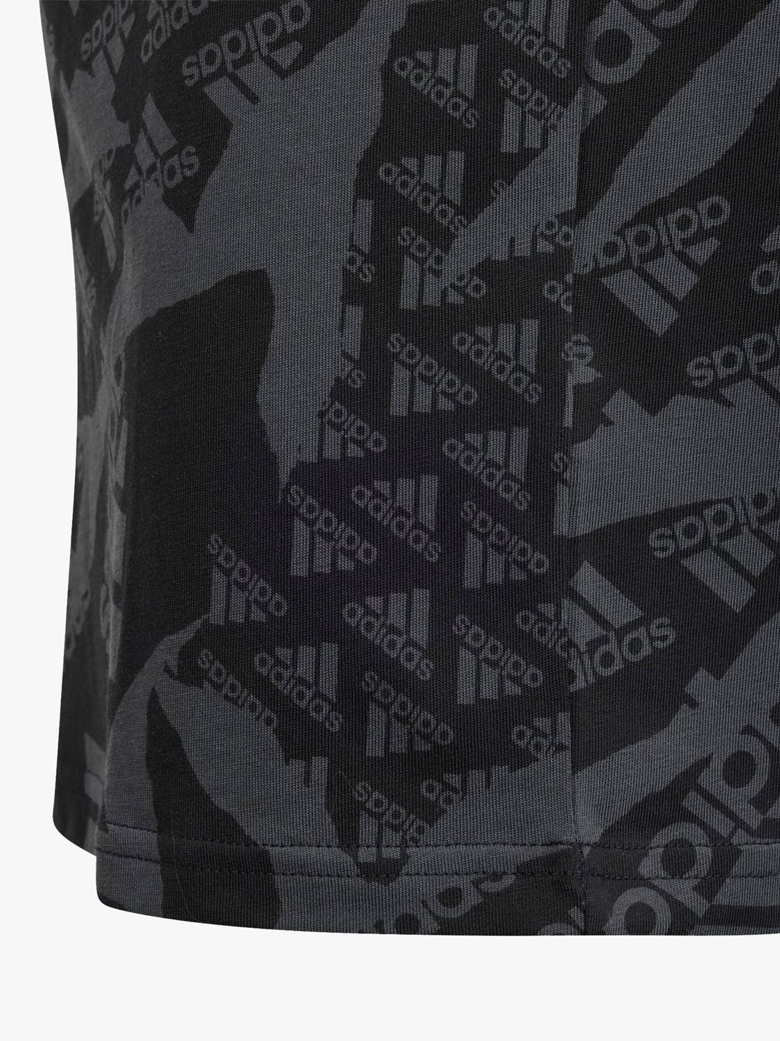 adidas Kids' Camo Logo T-Shirt, Camo/Black, 13-14 years
