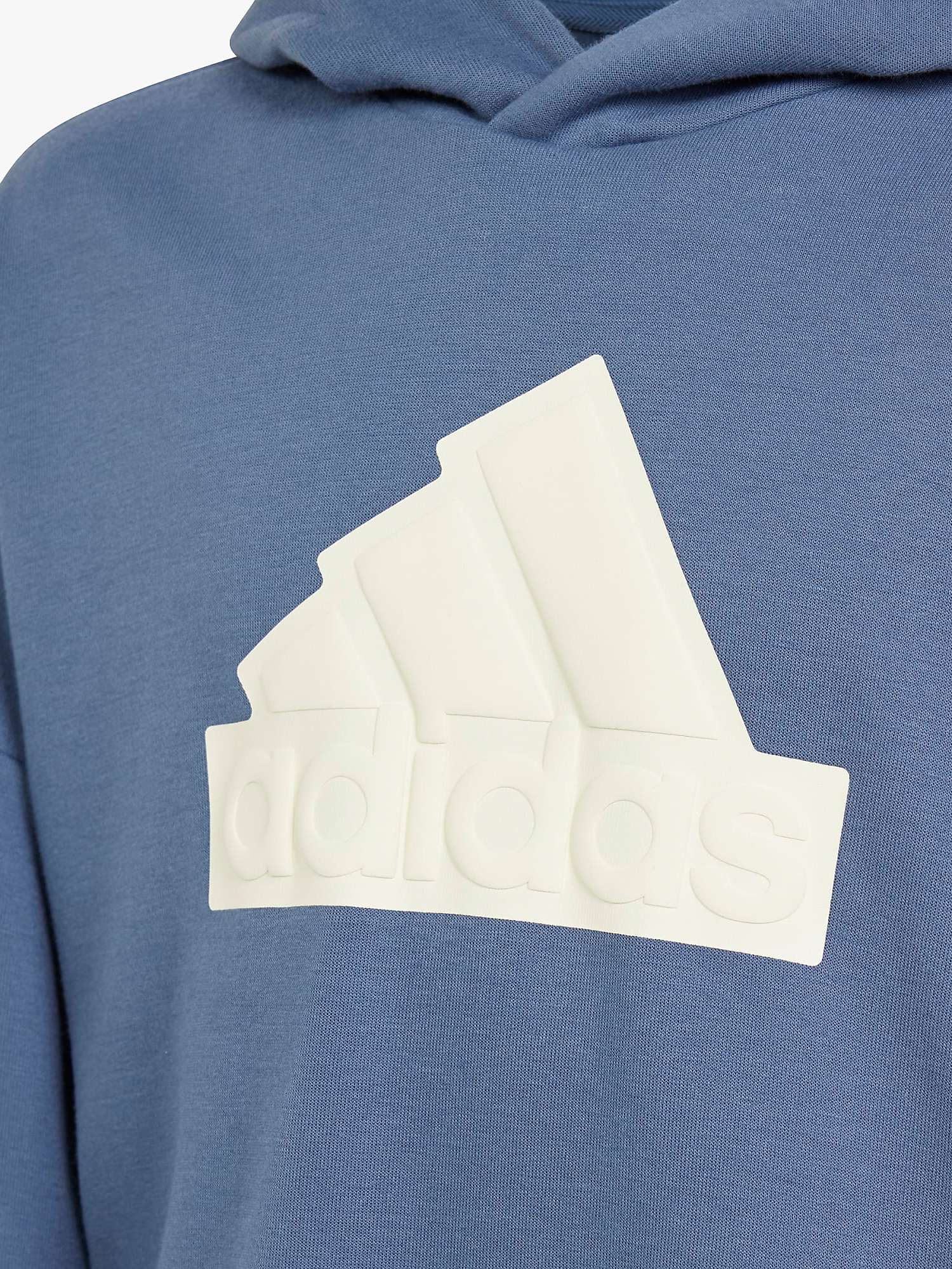 Buy adidas Kids' Future Icons Logo Hooded Sweatshirt, Prloin/Ivory Online at johnlewis.com