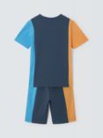 adidas Kids' Logo Essential Colourblock T-Shirt & Shorts Set, Prloin/Semspa