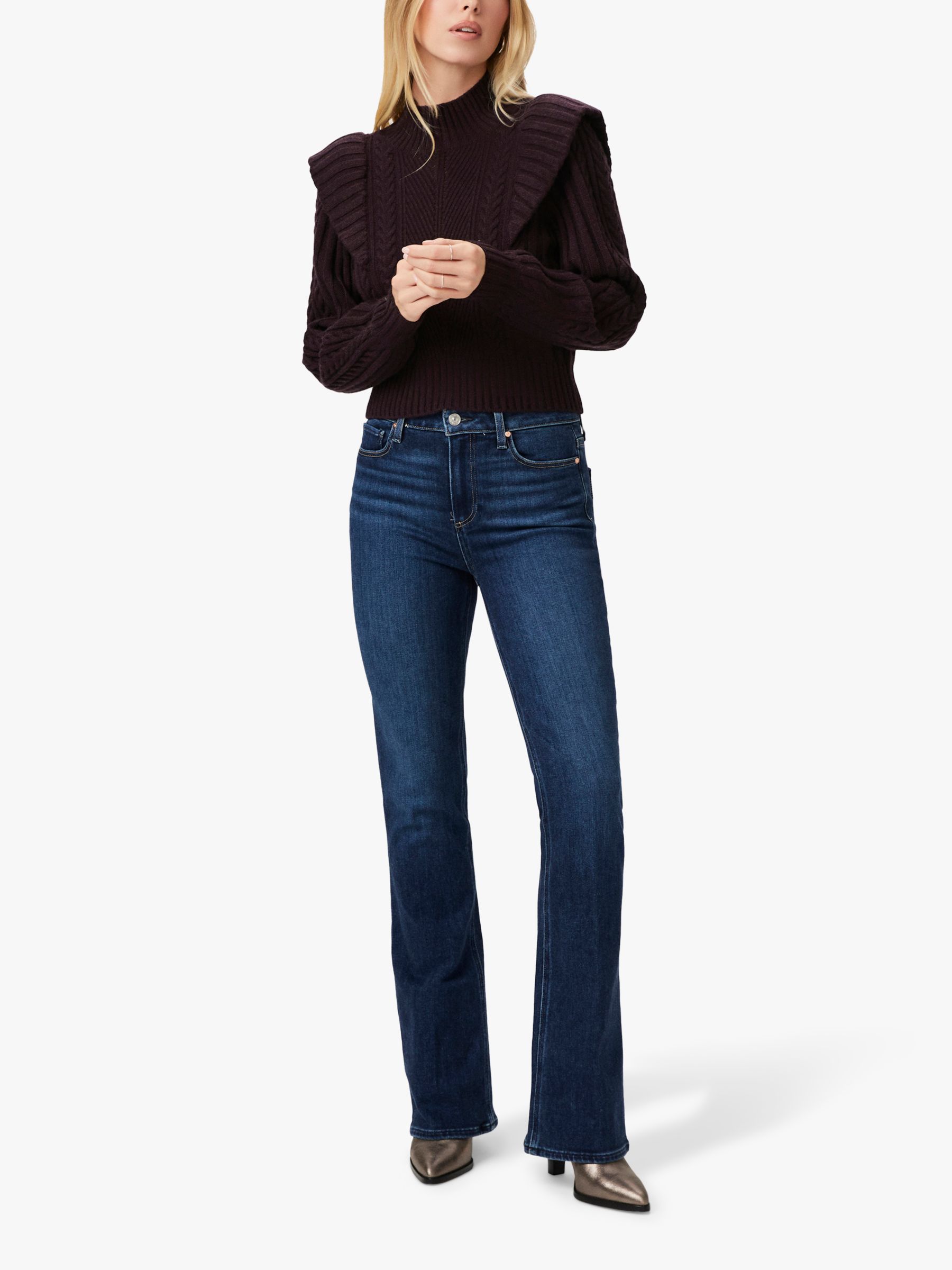 Buy PAIGE Kate Wool Blend Jumper, Black Cherry Online at johnlewis.com