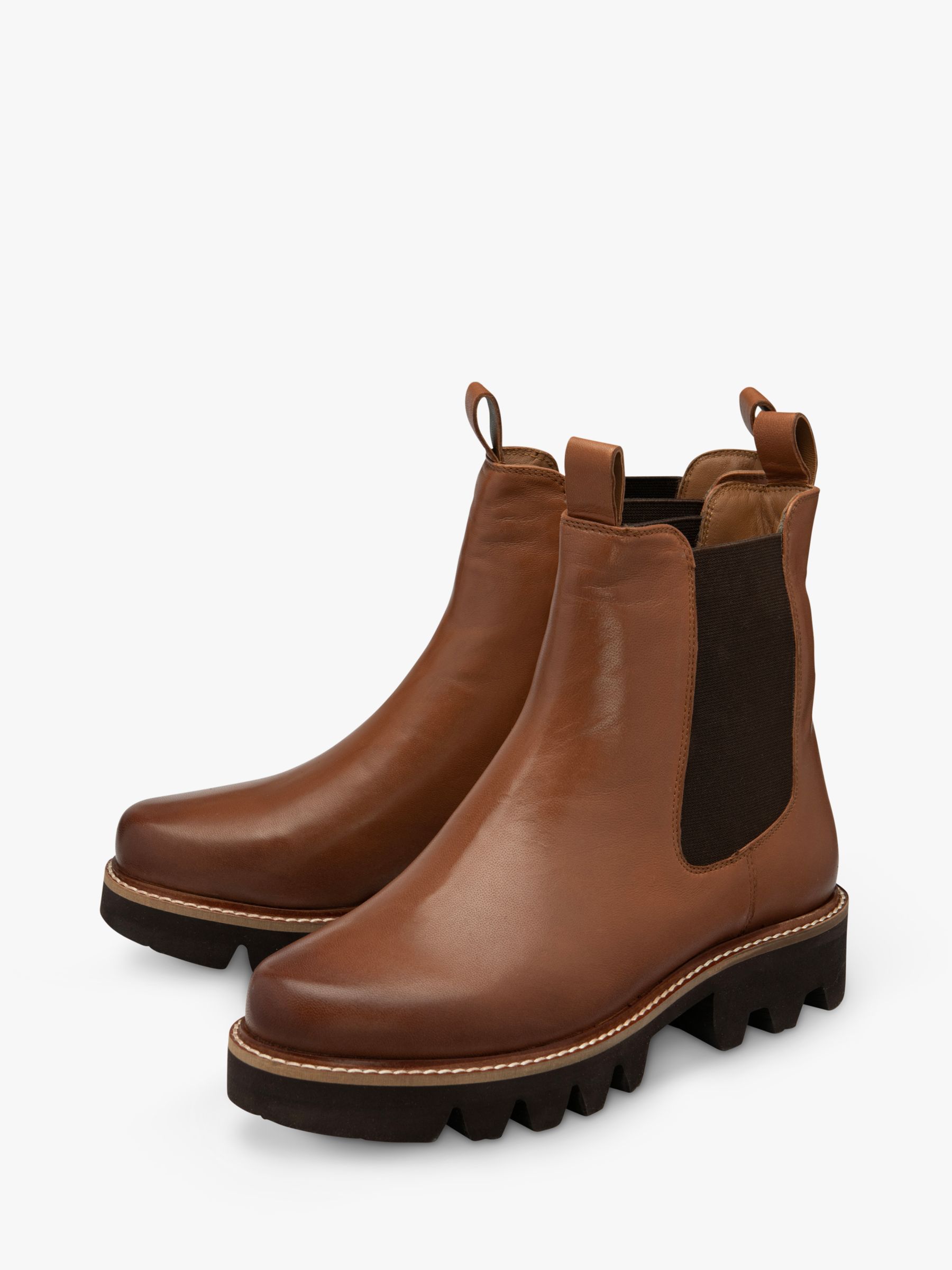 Ravel Women's Abbey Leather Ankle Boots, Tan at John Lewis & Partners