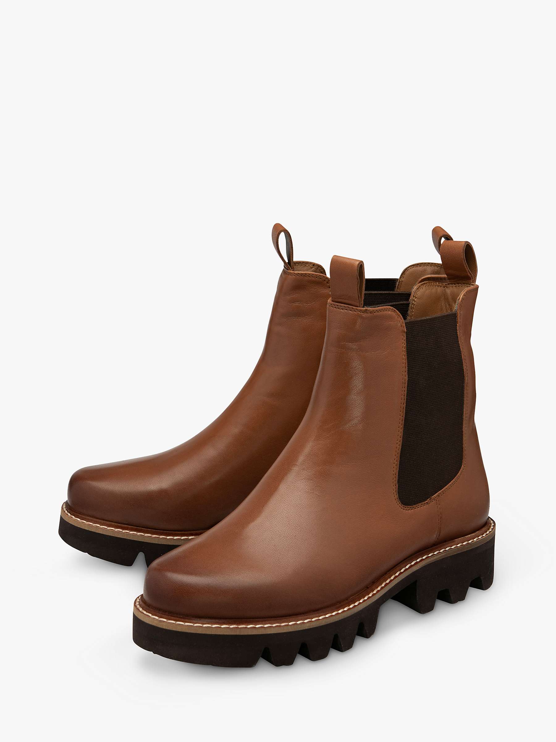Buy Ravel Women's Abbey Leather Ankle Boots, Tan Online at johnlewis.com