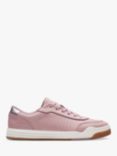 Clarks Kids' Urban Solo Leather Lace Up Trainers, Dusty Pink