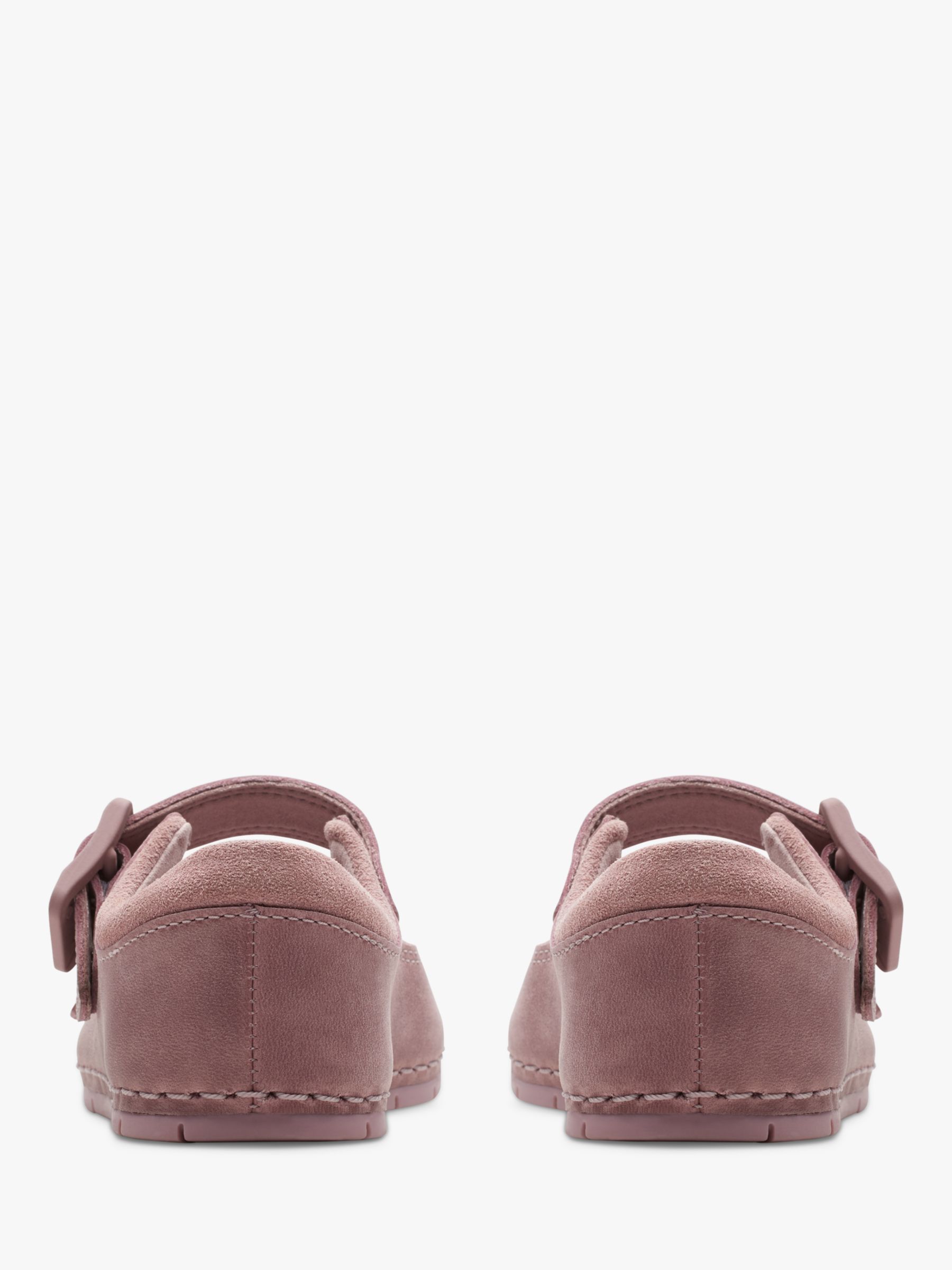 Clarks Kids' Baha Beach Leather Sandals, Dusty Pink, 5F Jnr