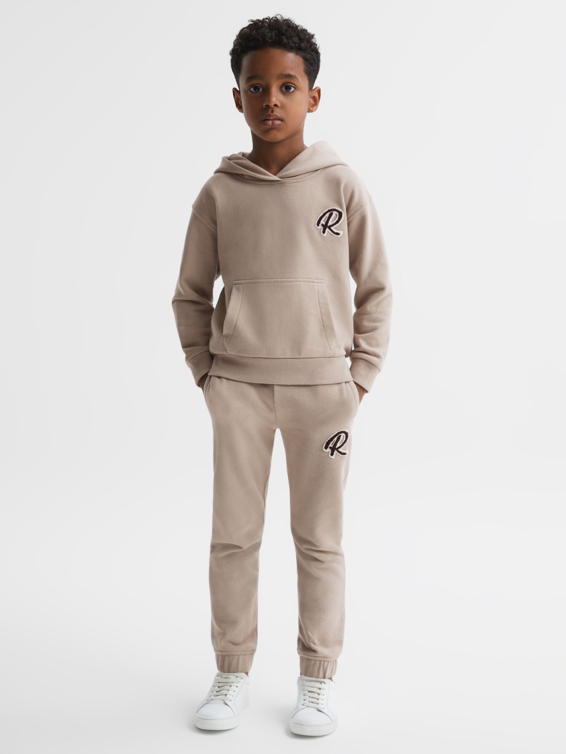 Reiss Kids' Toby Joggers, Taupe at John Lewis & Partners