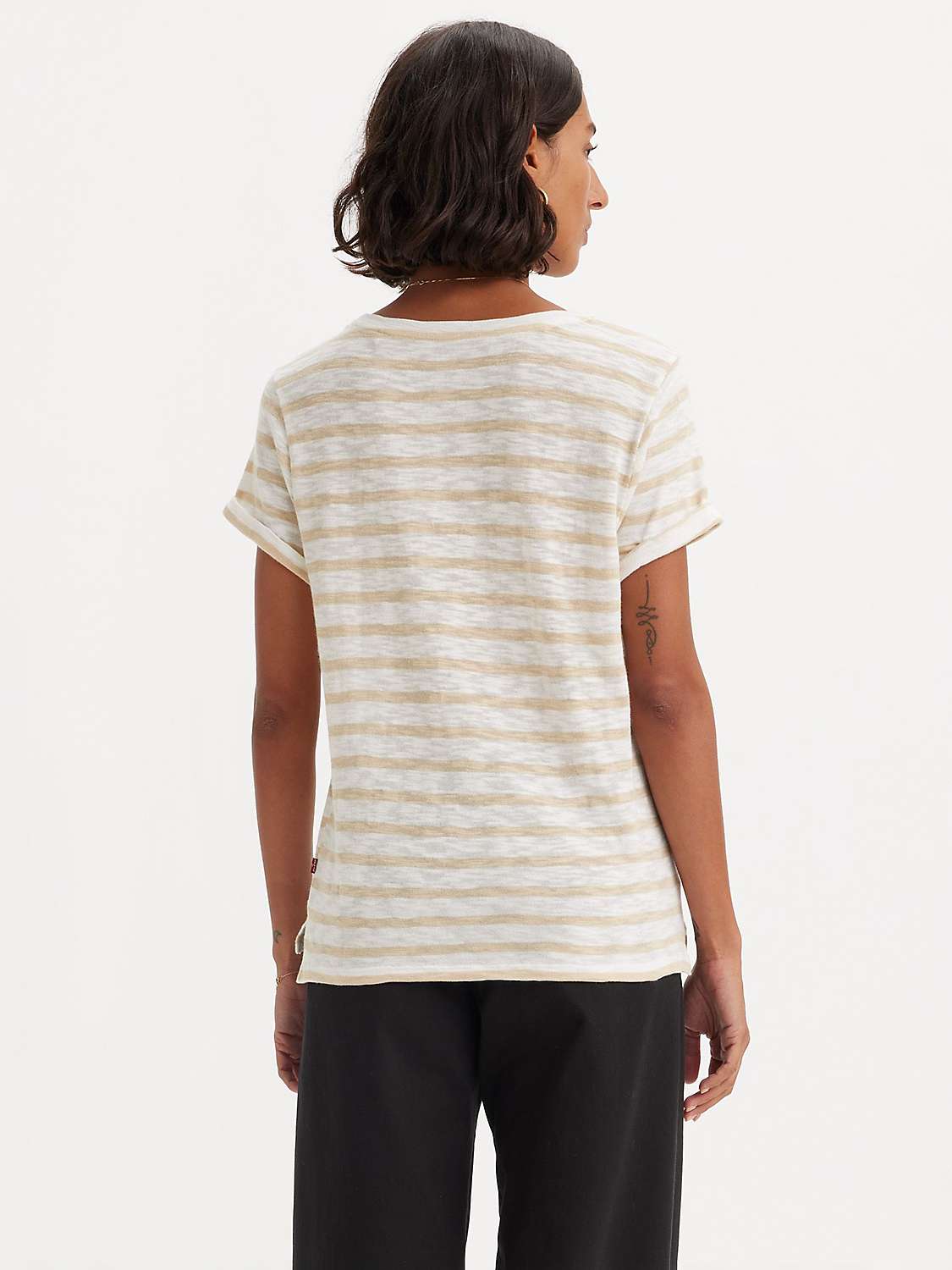 Buy Levi's Margot Stripe T-Shirt, Cloud Online at johnlewis.com