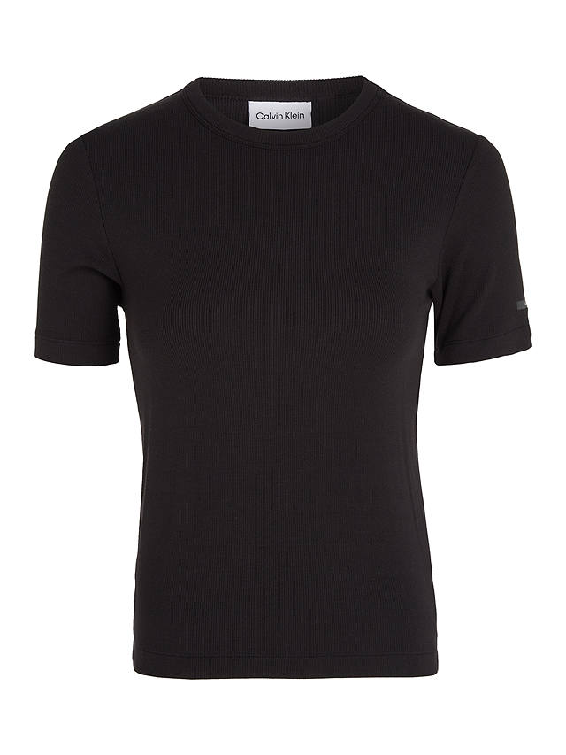 Calvin Klein Modal Rib Short Sleeve T-Shirt, Black