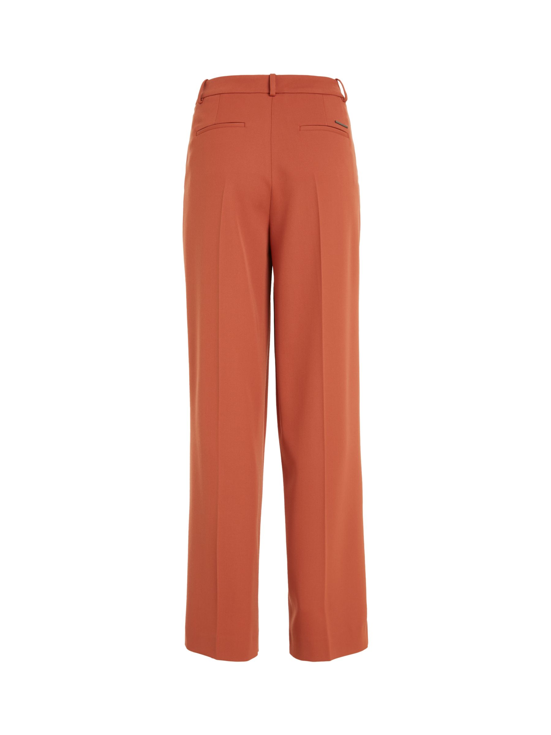 Calvin Klein Wool Blend Trousers, Brown, 6