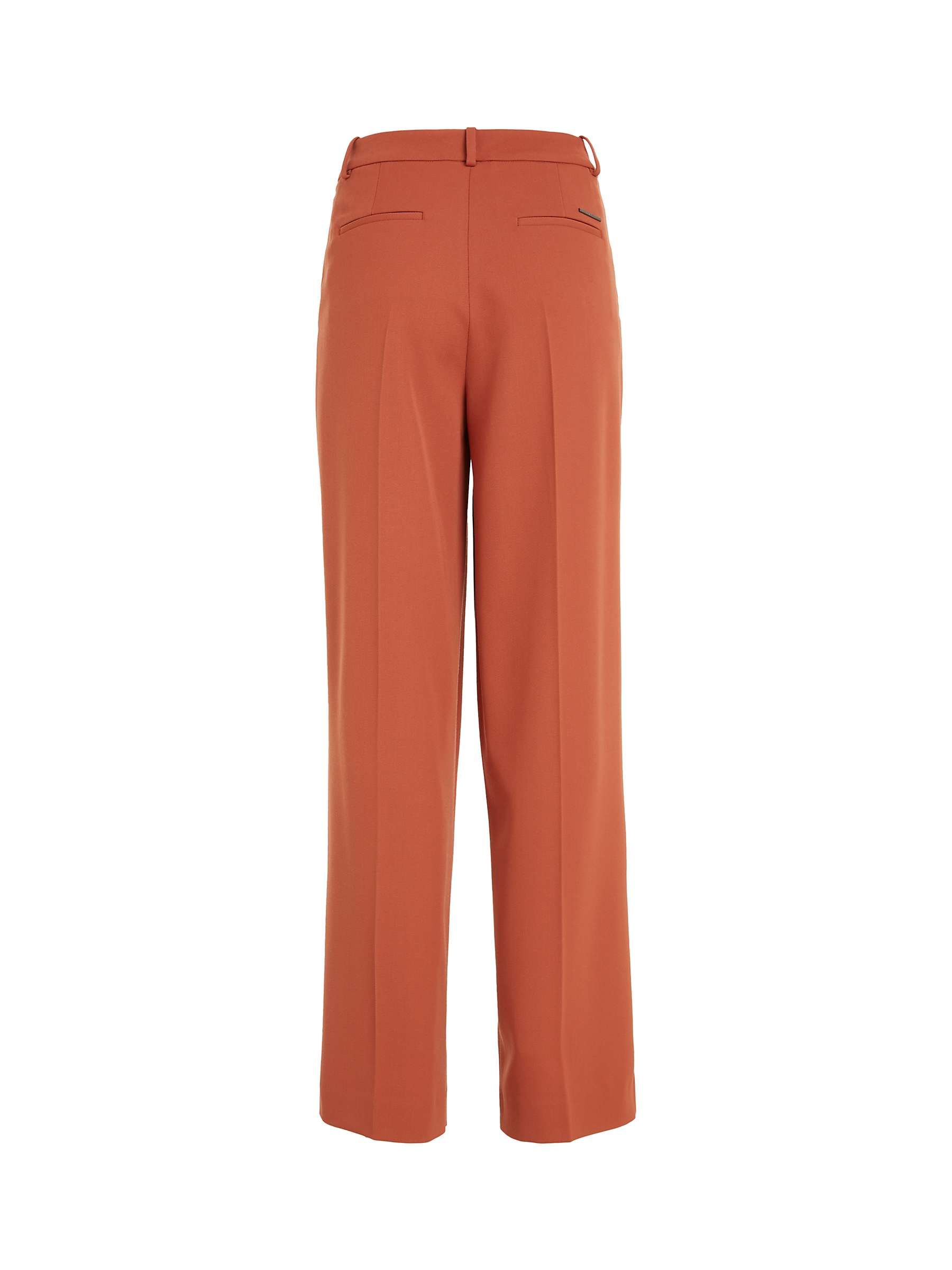 Buy Calvin Klein Wool Blend Trousers, Brown Online at johnlewis.com