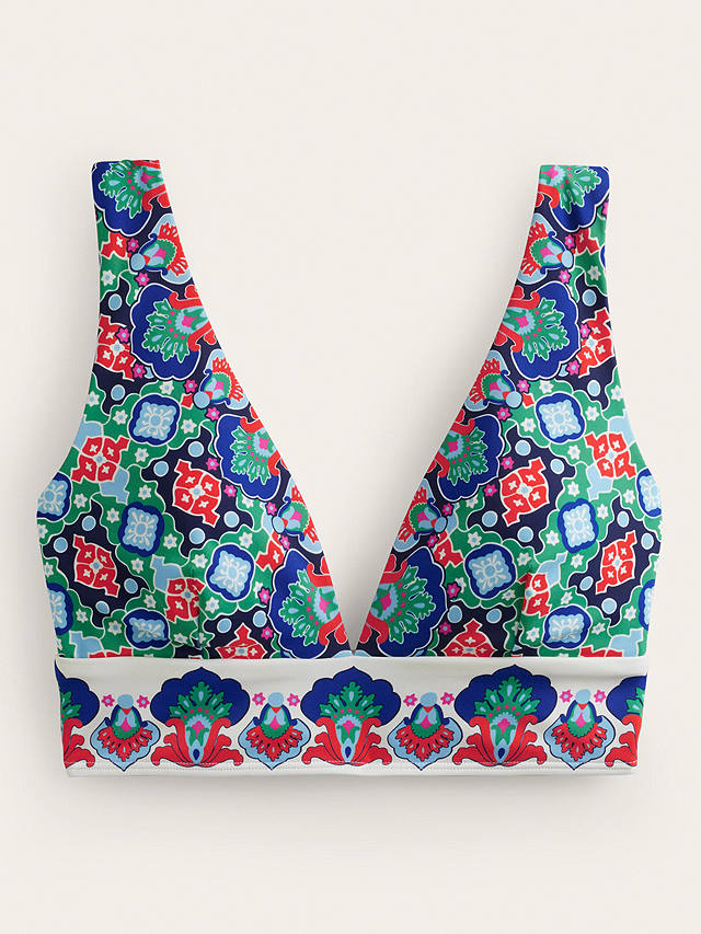 Boden Porto Coastal Tile Bikini Top, Multi