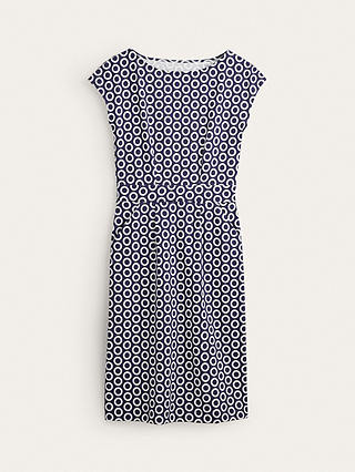 Boden Florrie Hoop Print Sheath Dress, French Navy