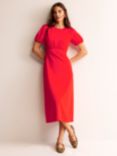 Boden Nancy Ponte Midi Dress, Poppy Red
