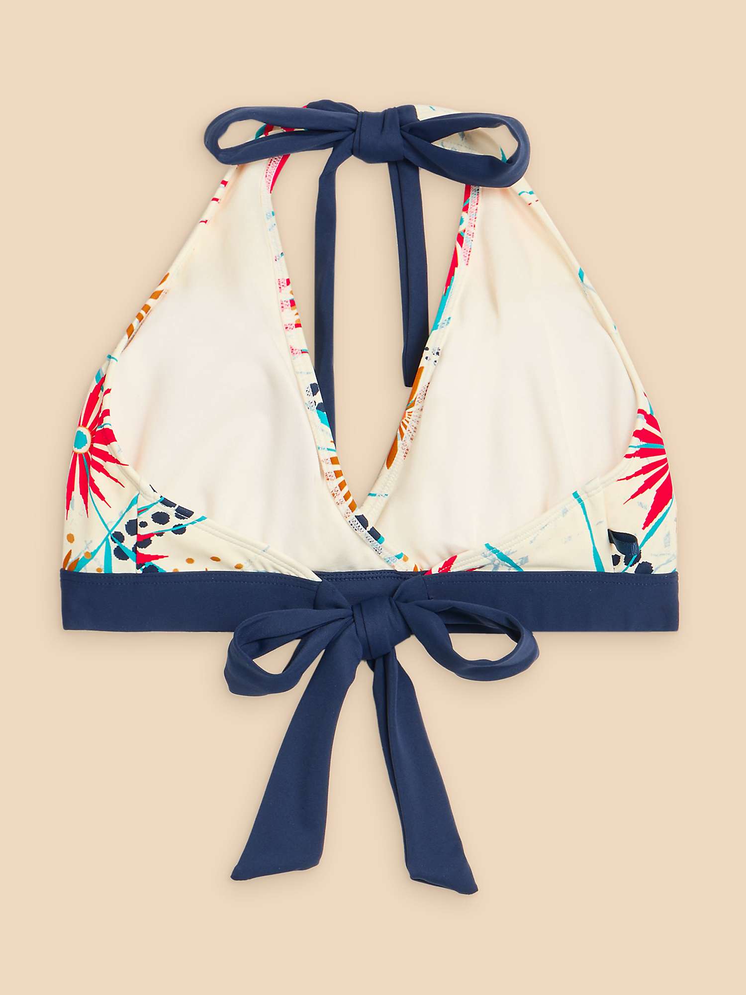 Buy White Stuff Valley Floral Bikini Top, Ivory/Multi Online at johnlewis.com