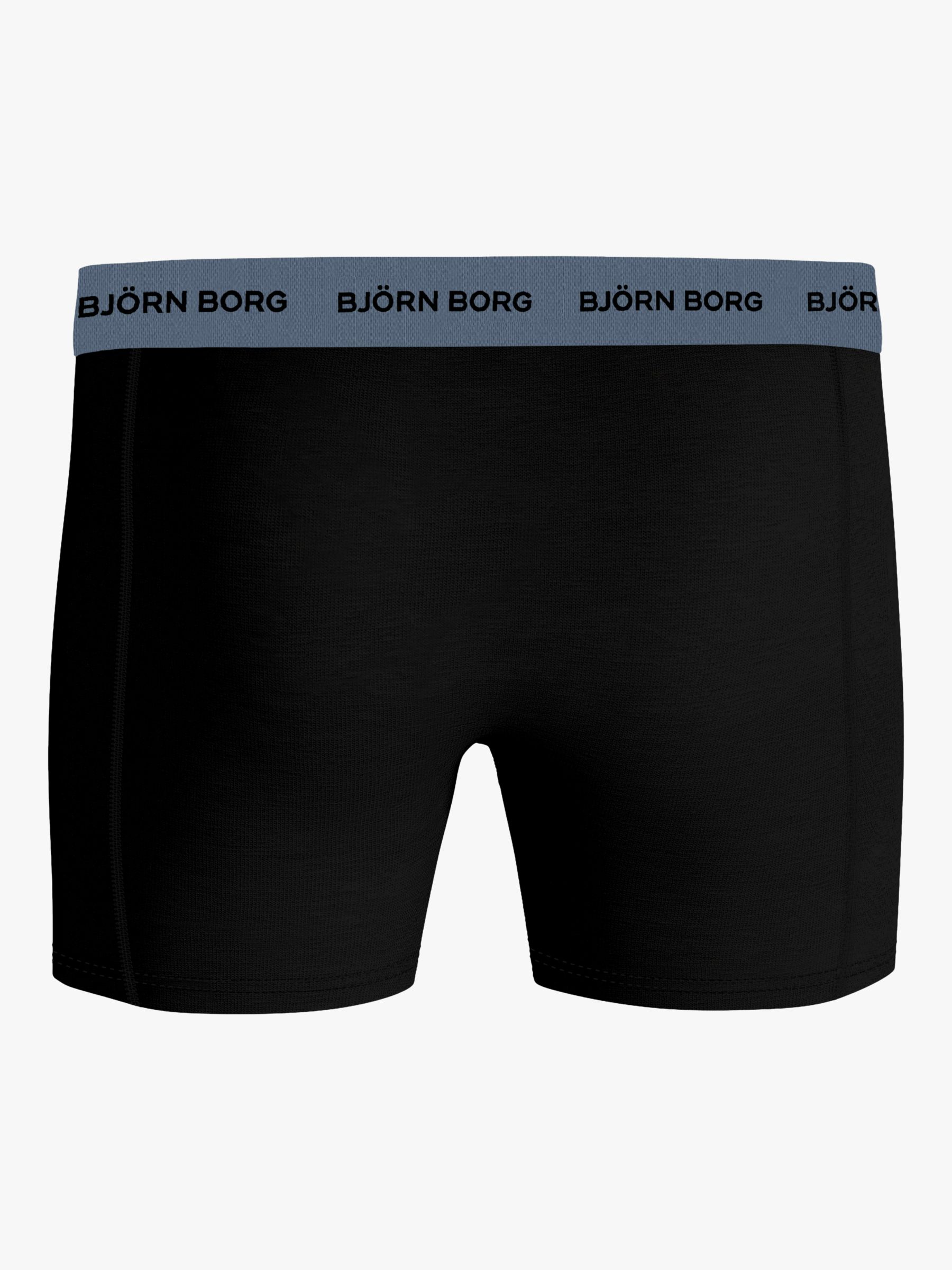 Buy Björn Borg Cotton Blend Stretch Trunks, Pack of 3, Black/Navy Online at johnlewis.com