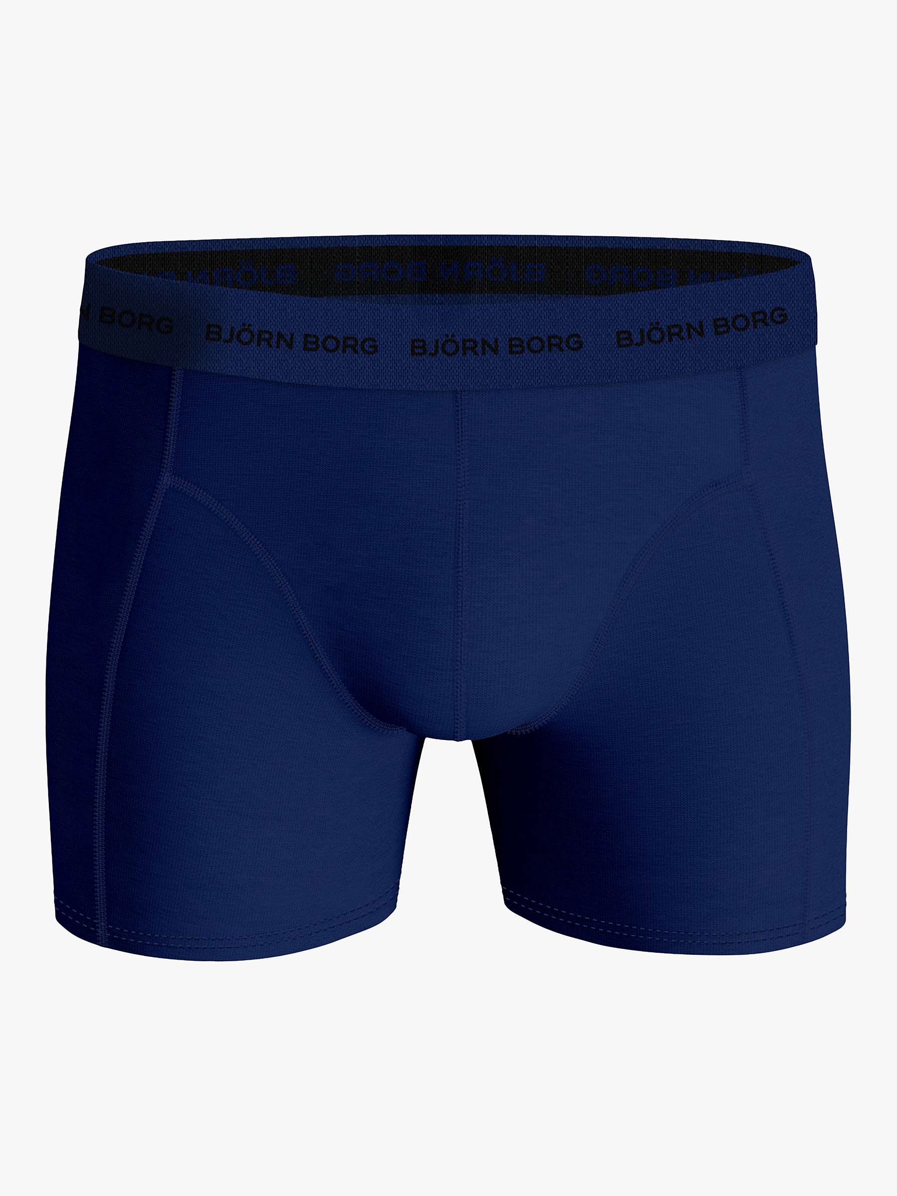 Buy Björn Borg Cotton Blend Stretch Trunks, Pack of 3, Black/Navy Online at johnlewis.com