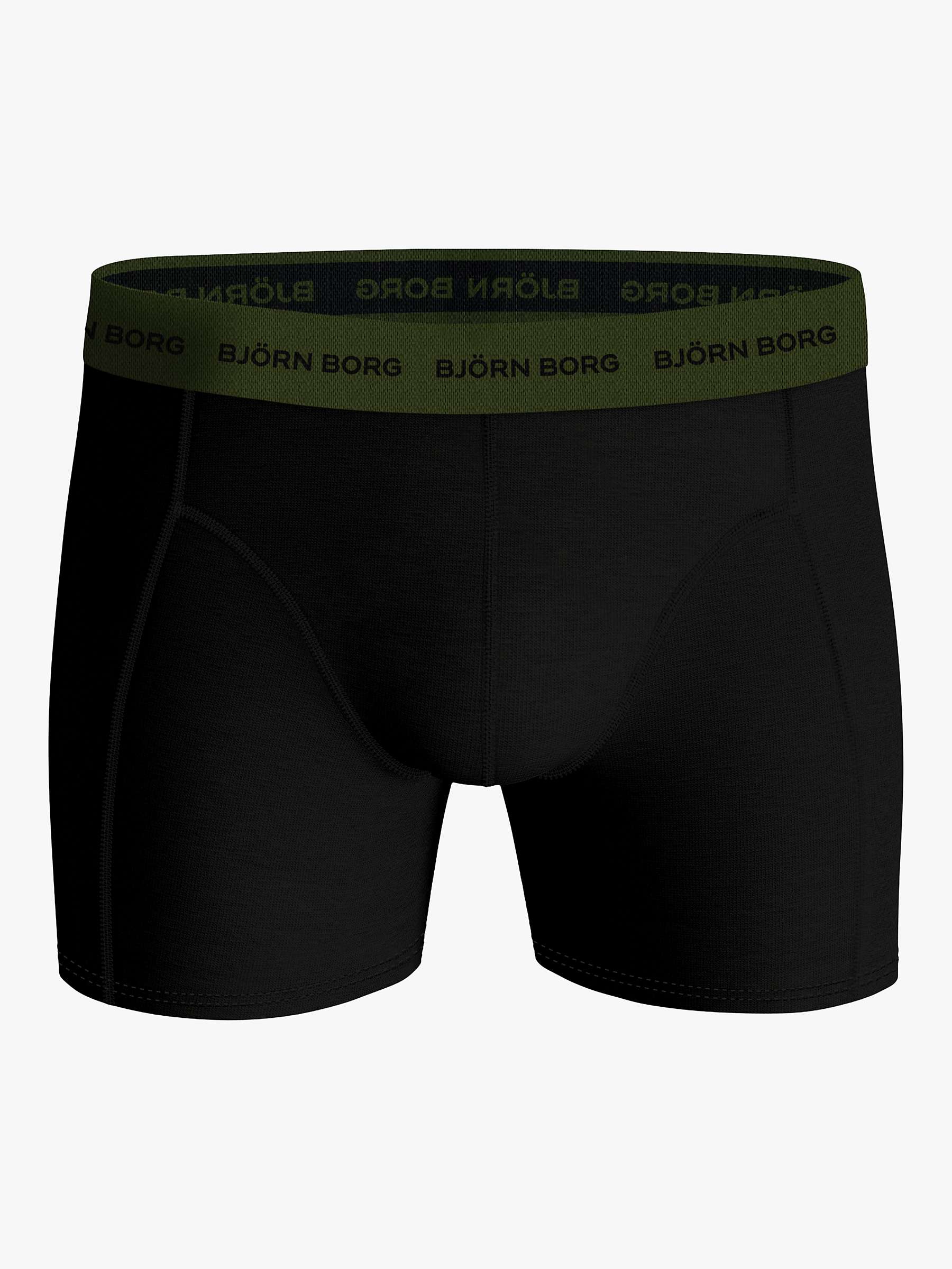 Buy Björn Borg Cotton Blend Stretch Trunks, Pack of 5, Green/Black/Grey Online at johnlewis.com