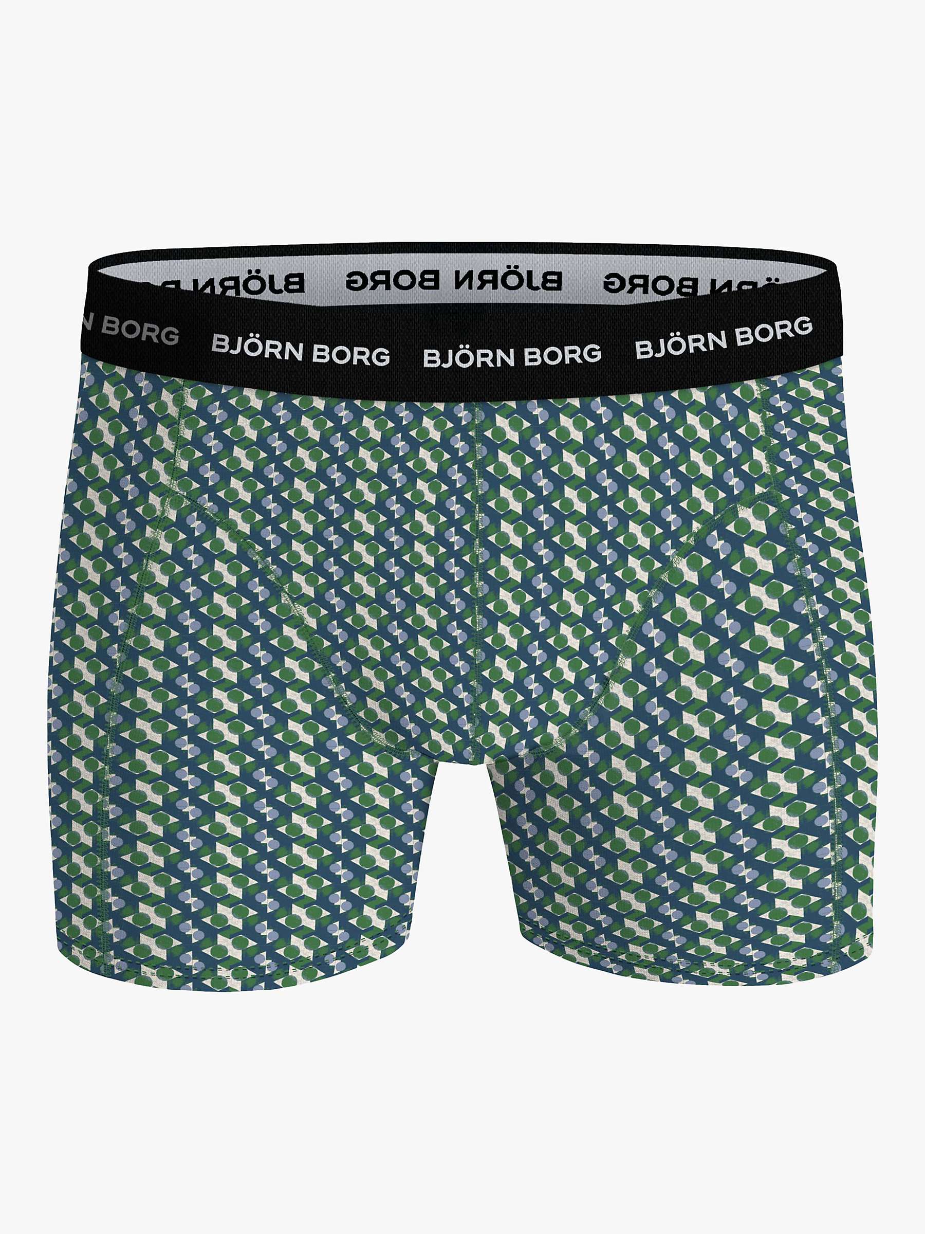 Buy Björn Borg Cotton Blend Stretch Trunks, Pack of 5, Green/Black/Grey Online at johnlewis.com
