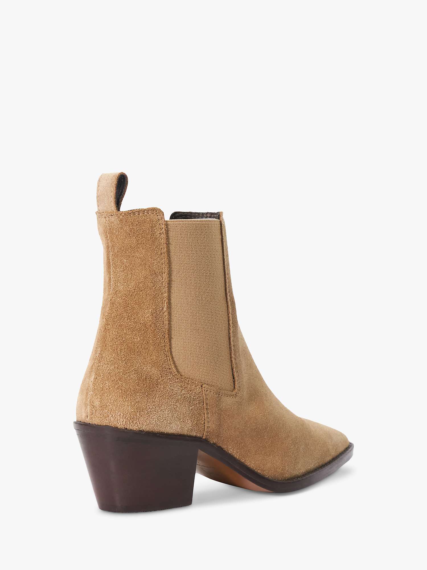 Buy Dune Pexas Suede Chelsea Boots, Sand Online at johnlewis.com