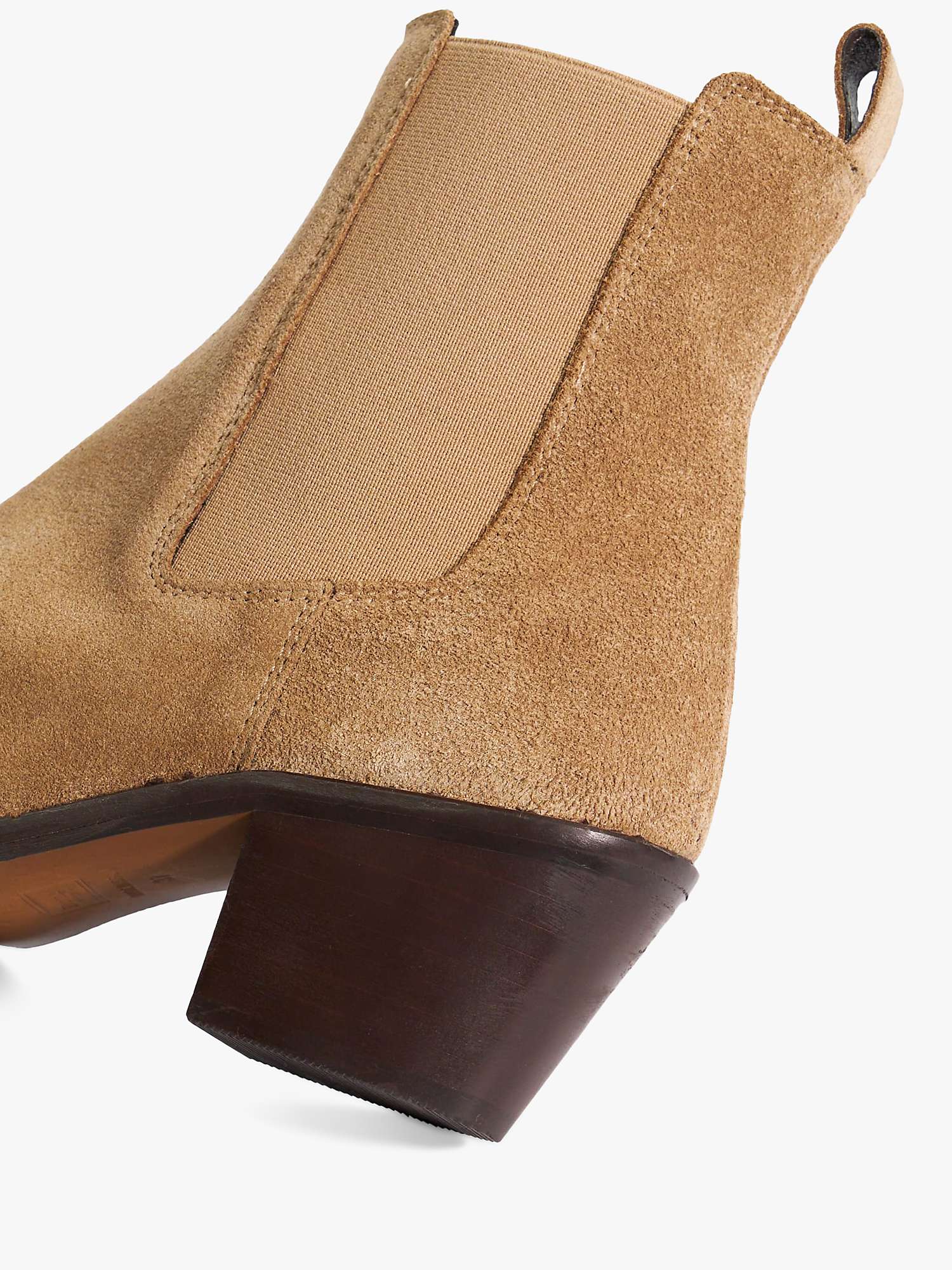 Buy Dune Pexas Suede Chelsea Boots, Sand Online at johnlewis.com