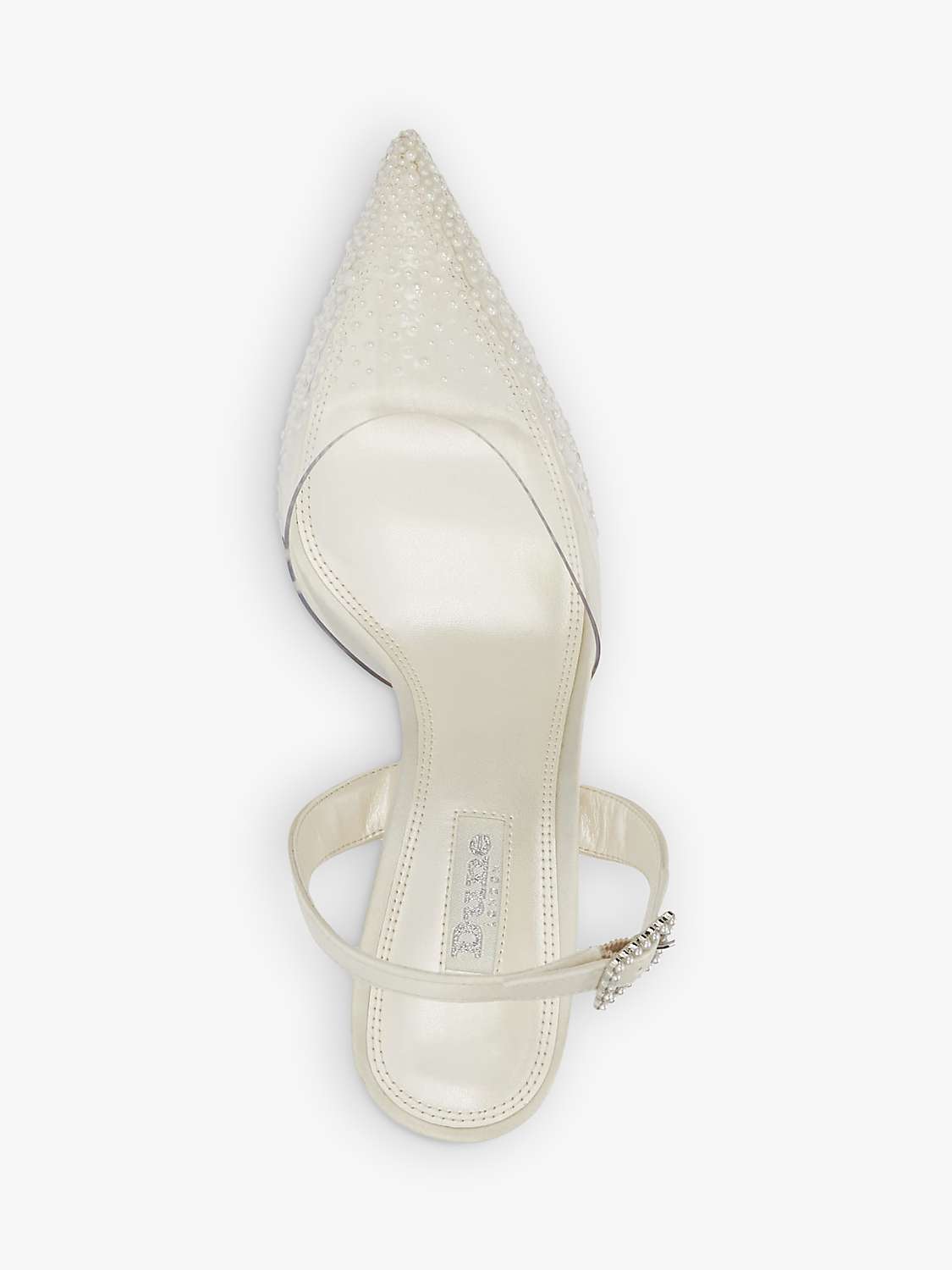 Buy Dune Bridal Collection Divinely Sea Pearl Slingback Court Shoes, Ivory Online at johnlewis.com
