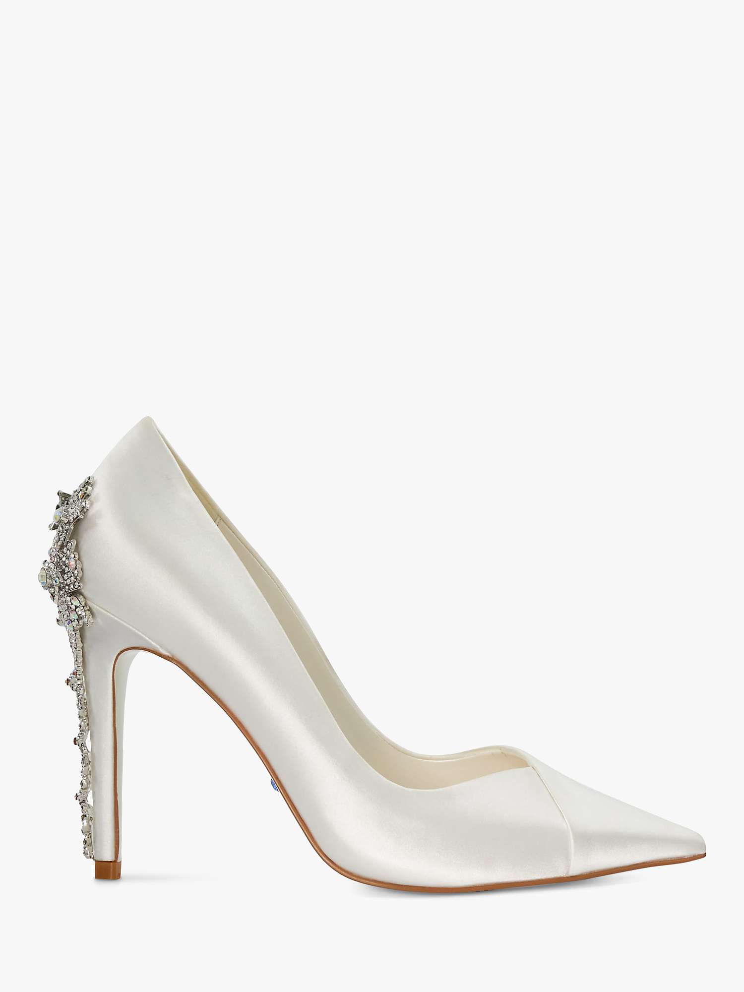 Buy Dune Bridal Collection Auras Embellished High Heel Court Shoes, White Online at johnlewis.com