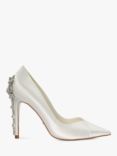 Dune Bridal Collection Auras Embellished High Heel Court Shoes, White