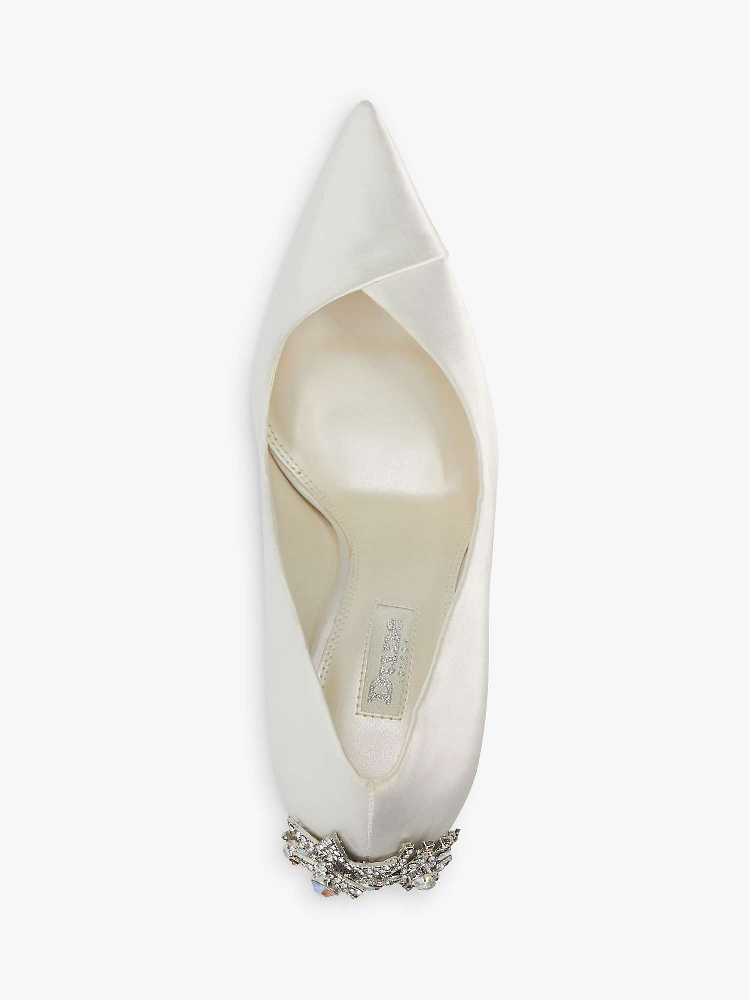Buy Dune Bridal Collection Auras Embellished High Heel Court Shoes, White Online at johnlewis.com