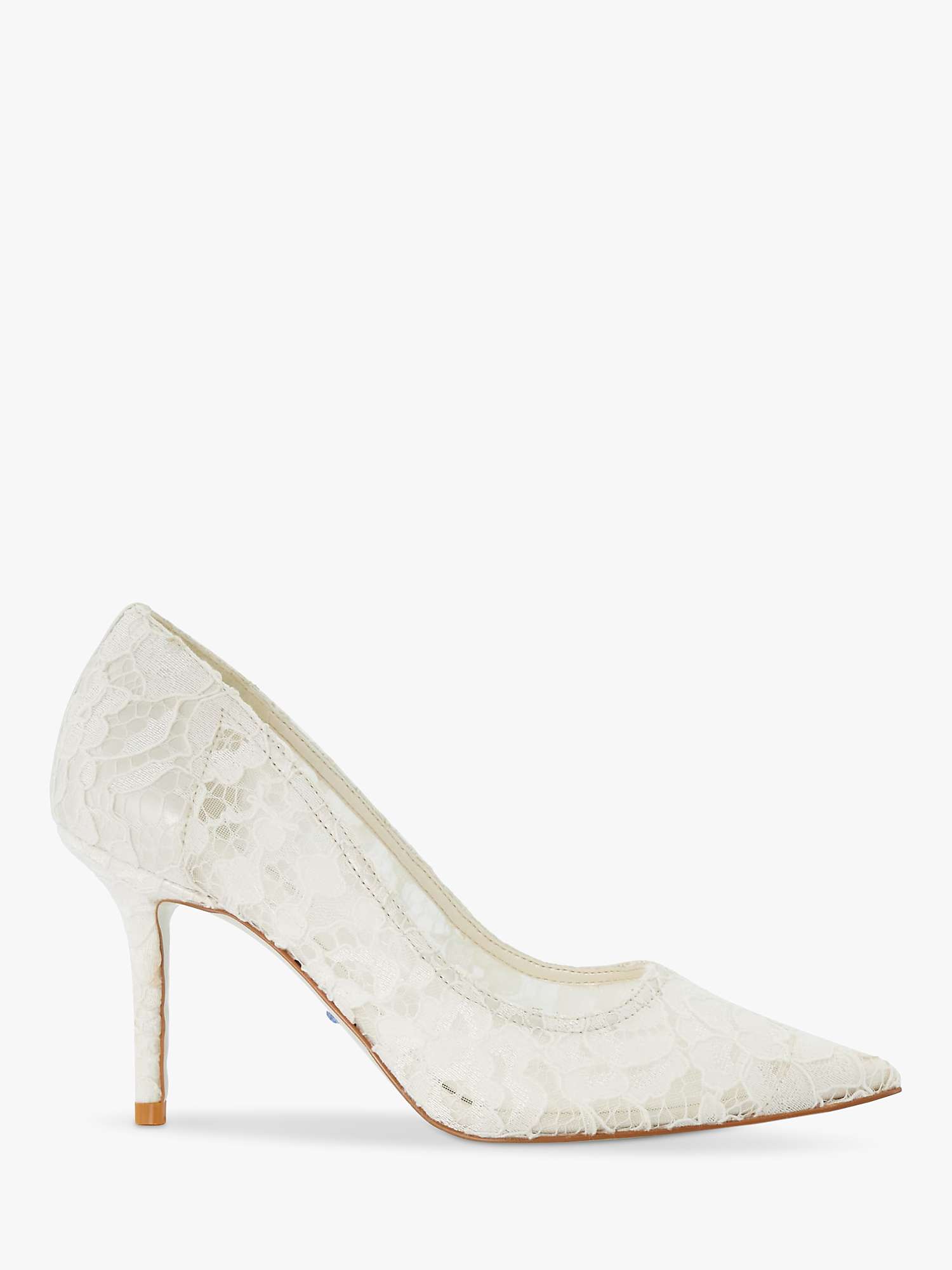 Buy Dune Bridal Collection Adoring Lace Stiletto Court Shoes, Ivory Online at johnlewis.com