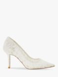Dune Bridal Collection Adoring Lace Stiletto Court Shoes, Ivory