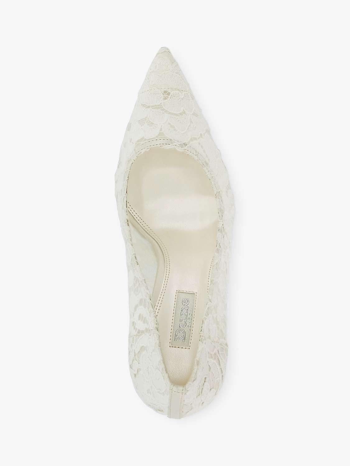 Buy Dune Bridal Collection Adoring Lace Stiletto Court Shoes, Ivory Online at johnlewis.com