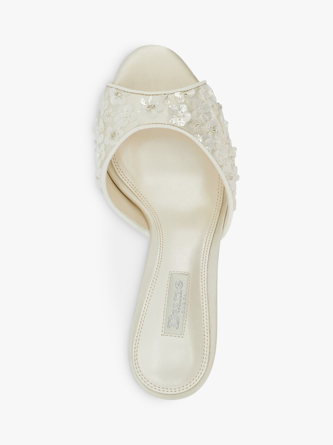 Buy Dune Bridal Collection Minimoon Sequin Embellished Mules, Ivory Online at johnlewis.com