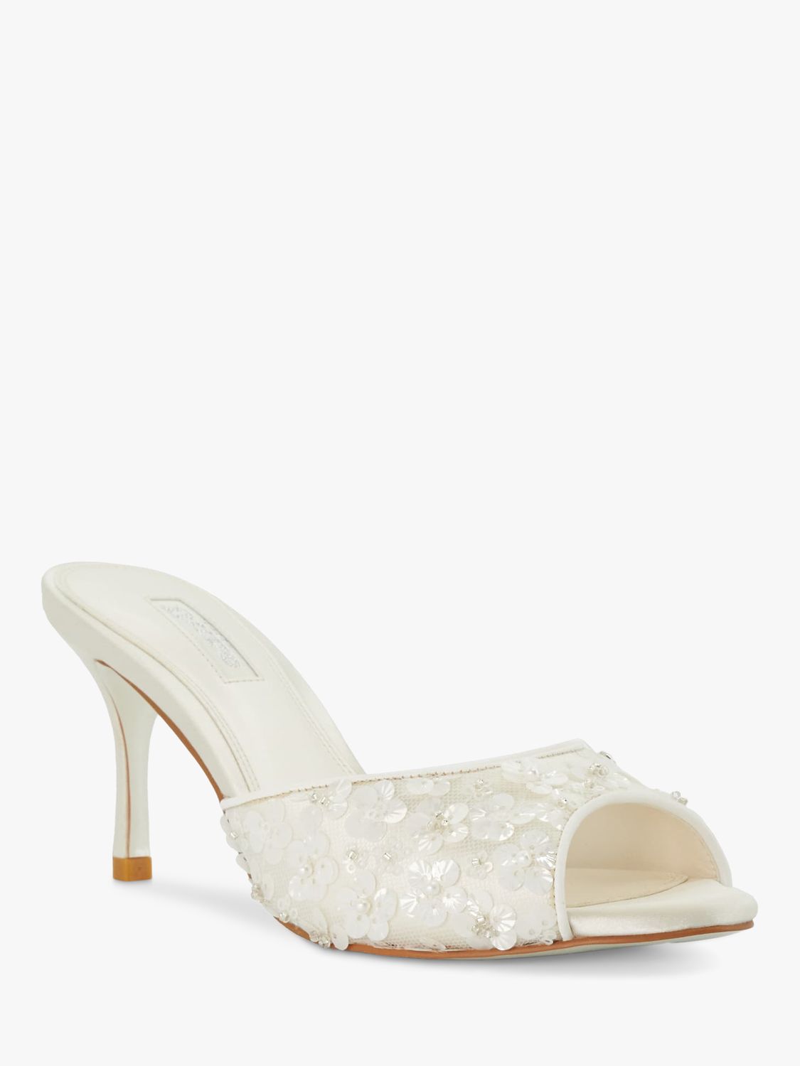 Buy Dune Bridal Collection Minimoon Sequin Embellished Mules, Ivory Online at johnlewis.com