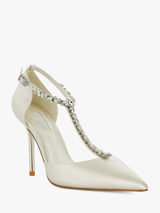 Dune Bridal Collection Devotional Embellished Court Shoes, Ivory