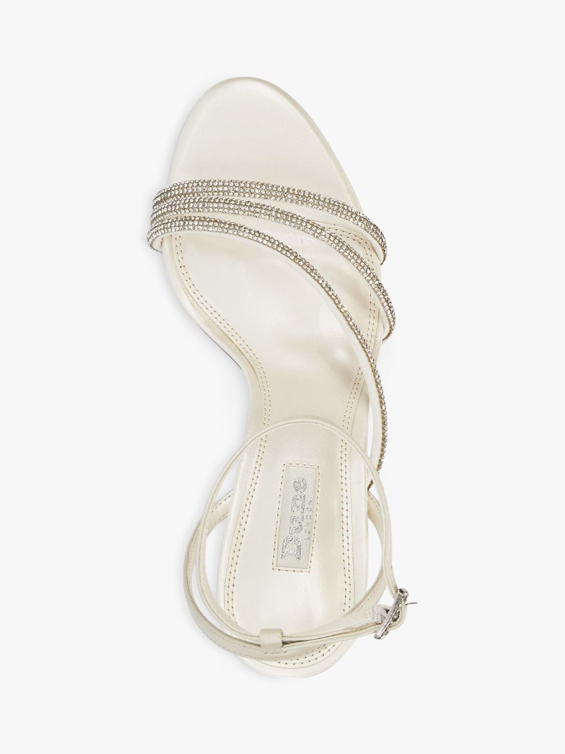 Buy Dune Bridal Collection Midsummers Diamante Strap Sandals, Ivory Online at johnlewis.com