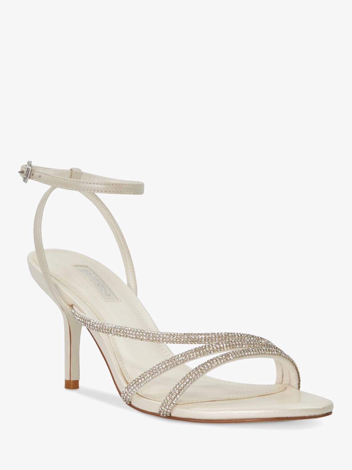 Buy Dune Bridal Collection Midsummers Diamante Strap Sandals, Ivory Online at johnlewis.com