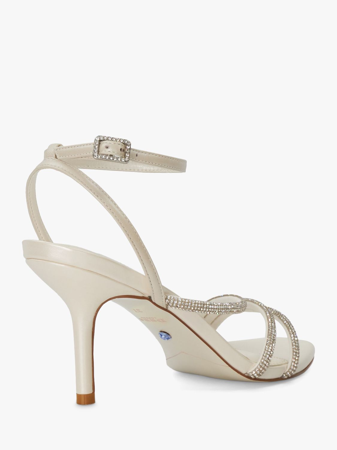 Buy Dune Bridal Collection Midsummers Diamante Strap Sandals, Ivory Online at johnlewis.com