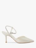 Dune Bridal Collection Companion Leather Embellished Strap Court Shoes, Ivory