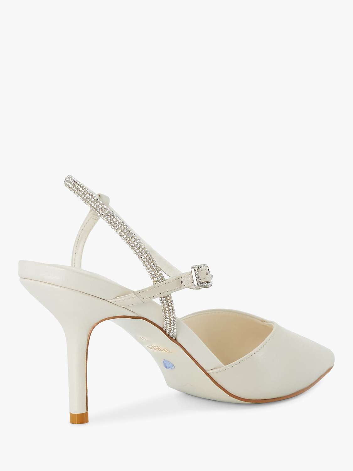 Buy Dune Bridal Collection Companion Leather Embellished Strap Court Shoes, Ivory Online at johnlewis.com