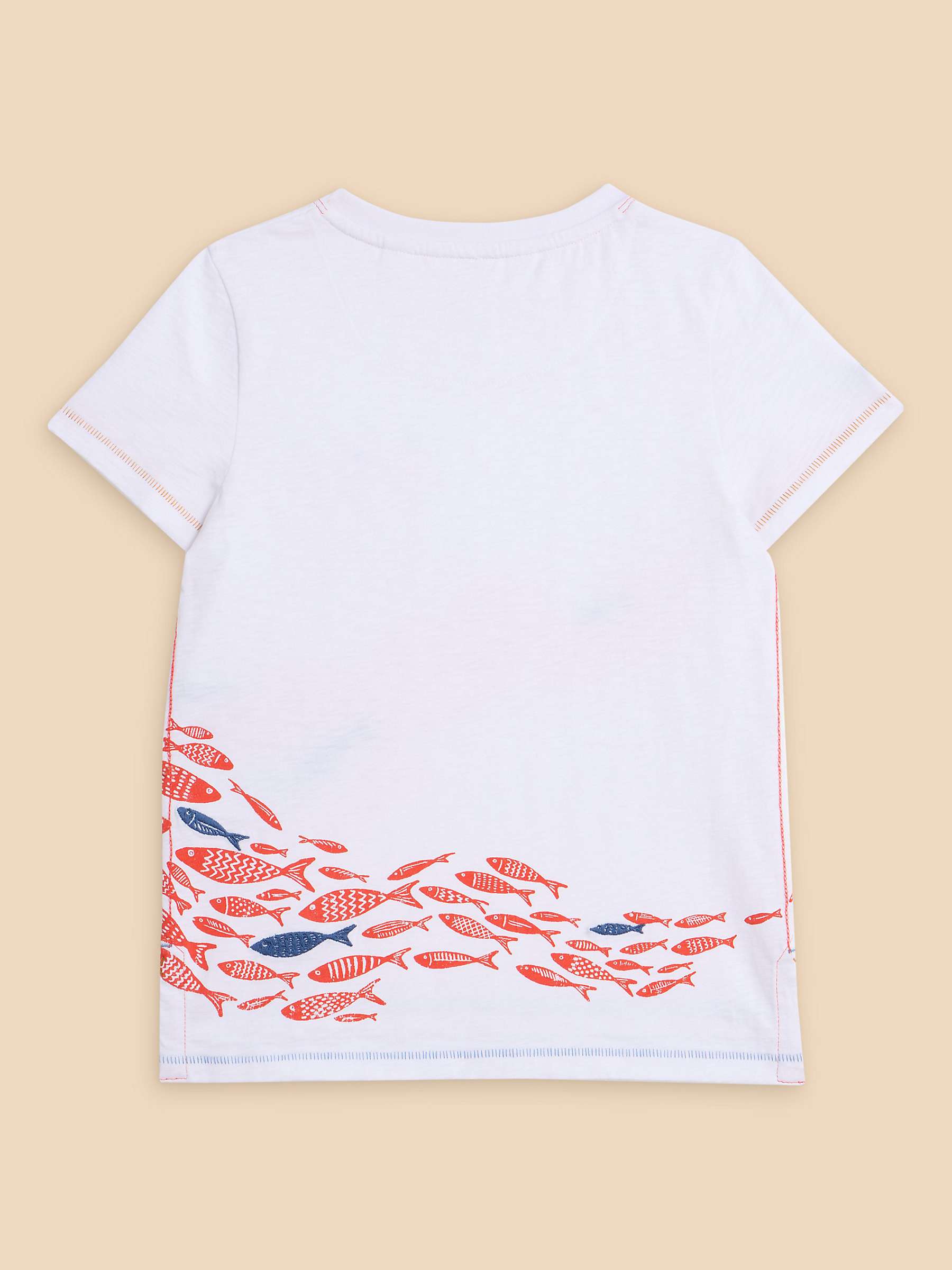 Buy White Stuff Kids' Shoal Graphic T-Shirt, Ivory/Multi Online at johnlewis.com