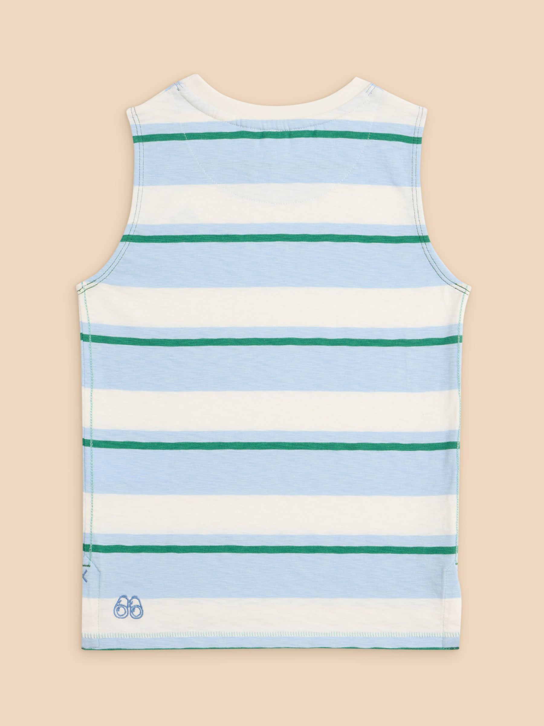 Buy White Stuff Kids' Motif Stripe Vest Top, Blue/Multi Online at johnlewis.com