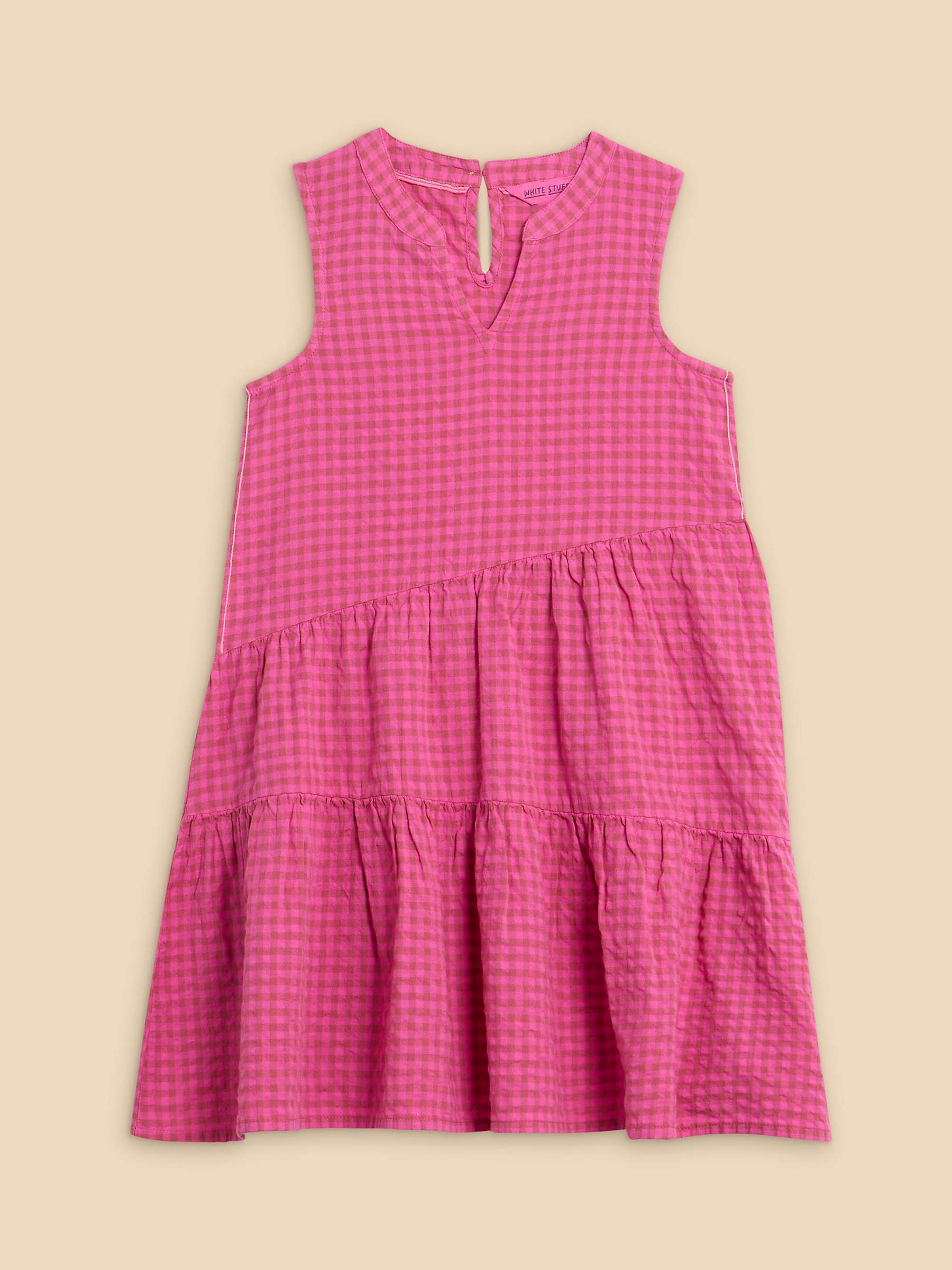 Buy White Stuff Kids' Gingham Dress, Pink Online at johnlewis.com