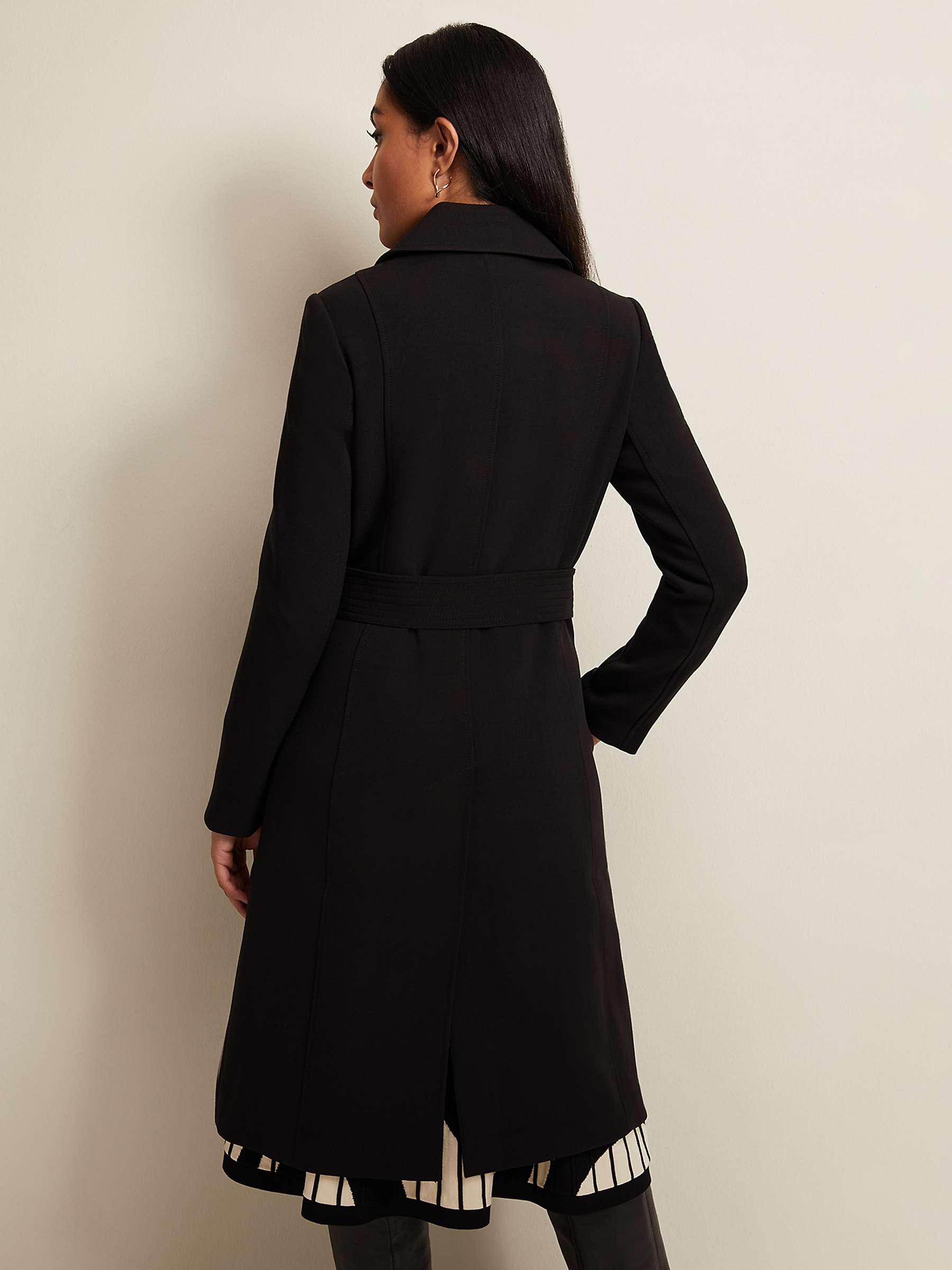 Buy Phase Eight Petite Layana Coat, Black Online at johnlewis.com