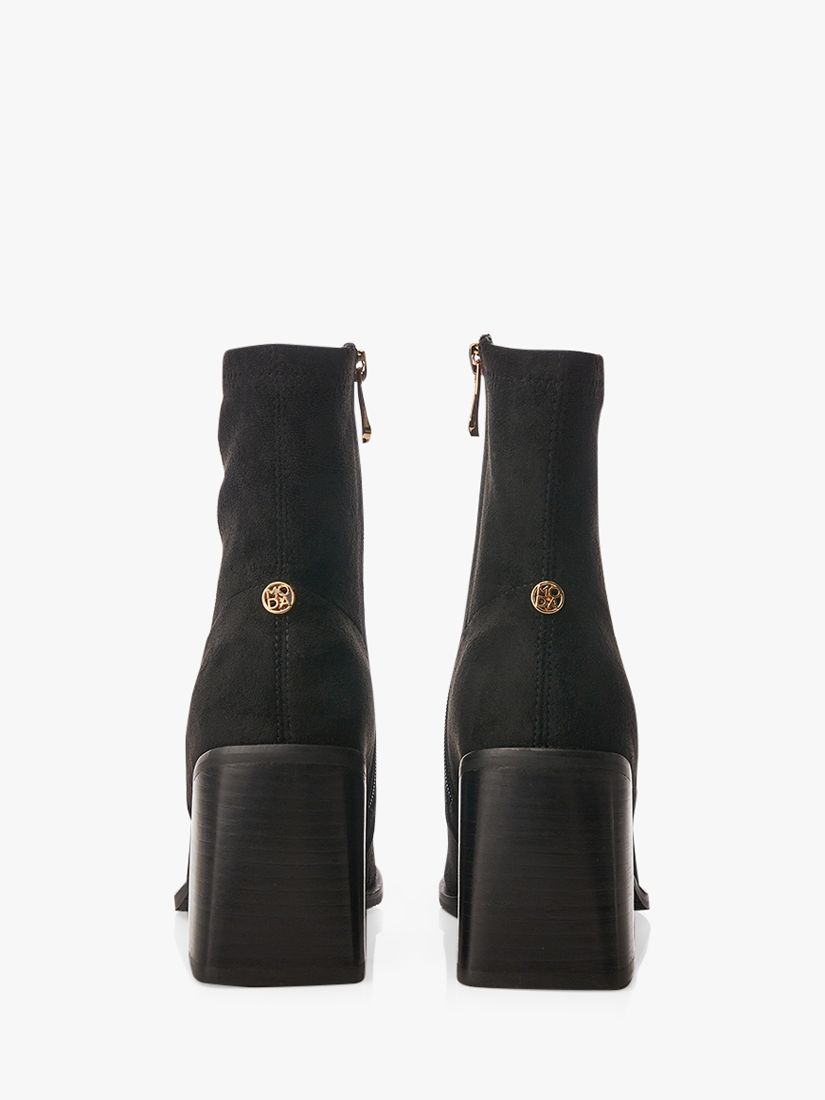 Moda in Pelle Marylou Block Heel Ankle Boots, Black at John Lewis ...