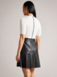 Ted Baker Oliyia Short Sleeve A Line Mini Dress, White/Black, White/Black