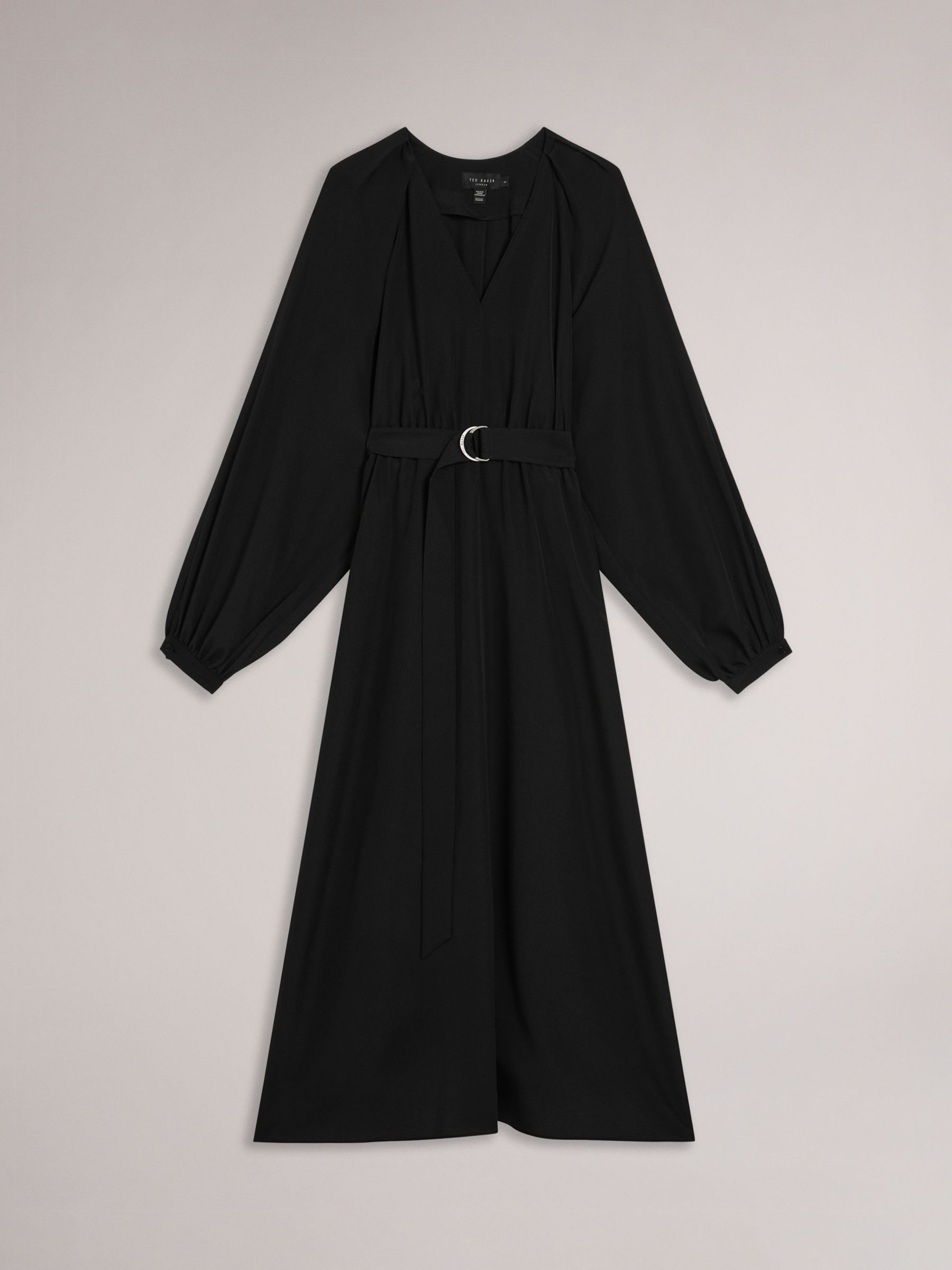 Ted Baker Comus Belted Midi Dress, Black at John Lewis & Partners